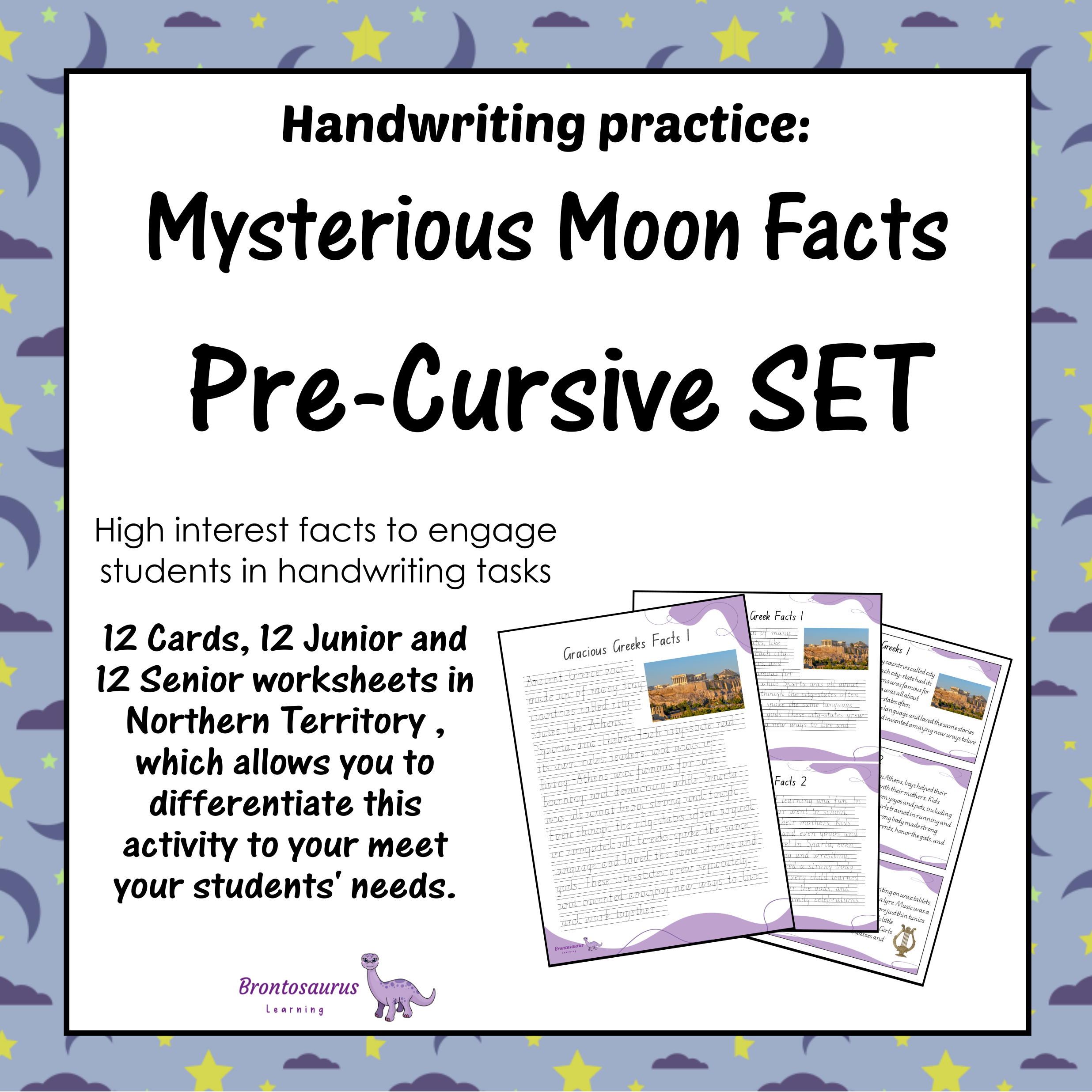 Northern Territory Space 18 MOON Pre-cursive Set cover image