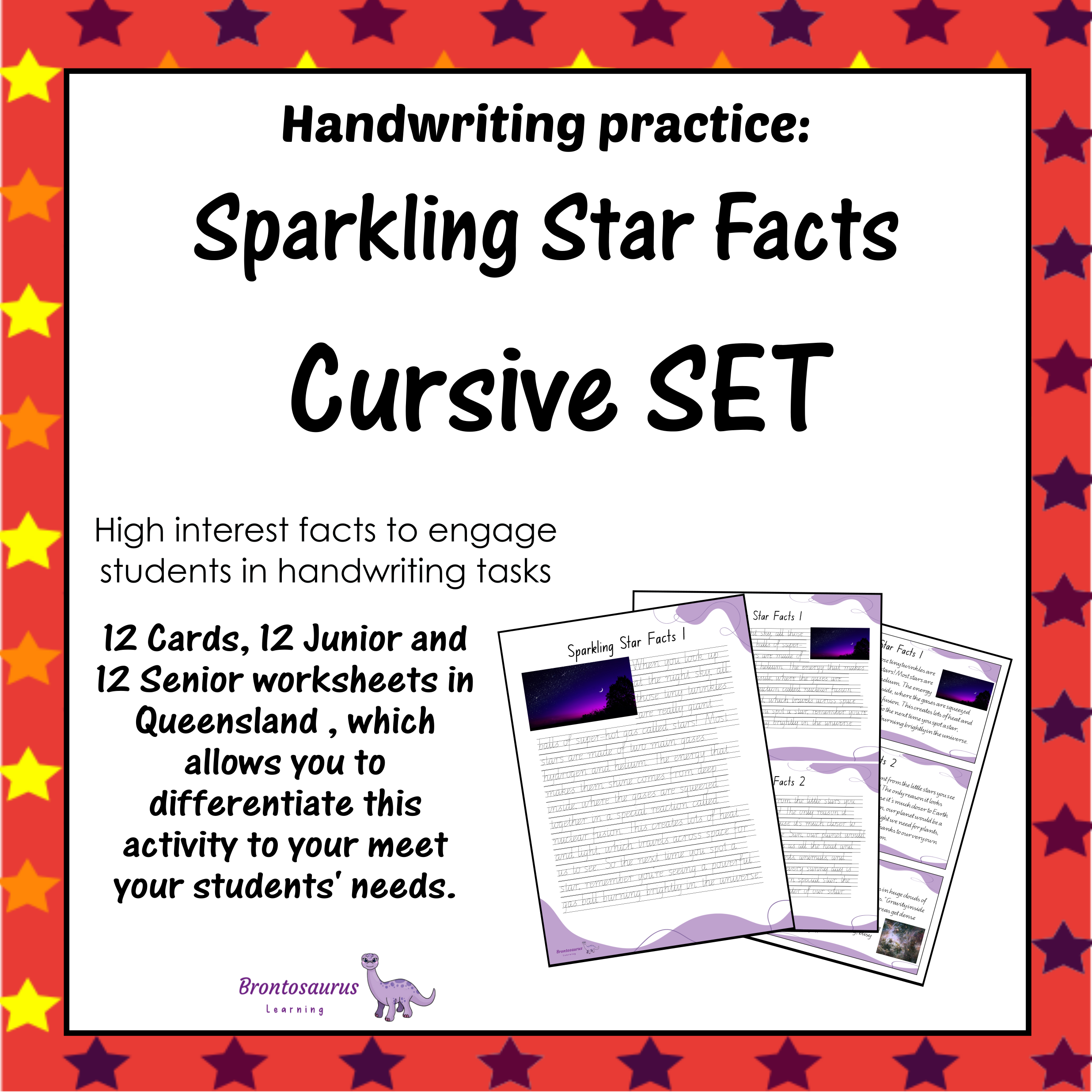 Queensland Space 24 STARS Cursive Set cover image