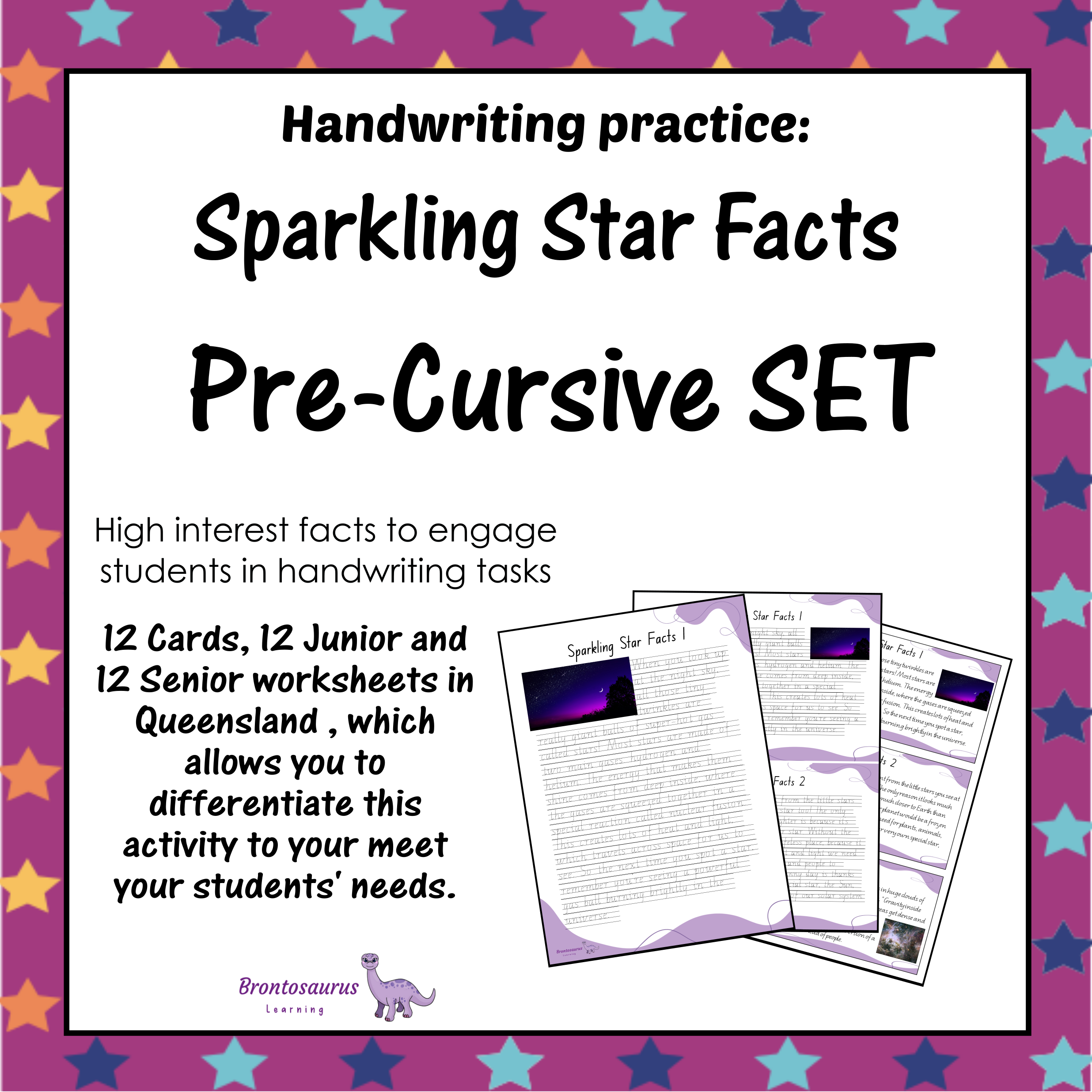 Queensland Space 23 STARS Pre-cursive Set cover image