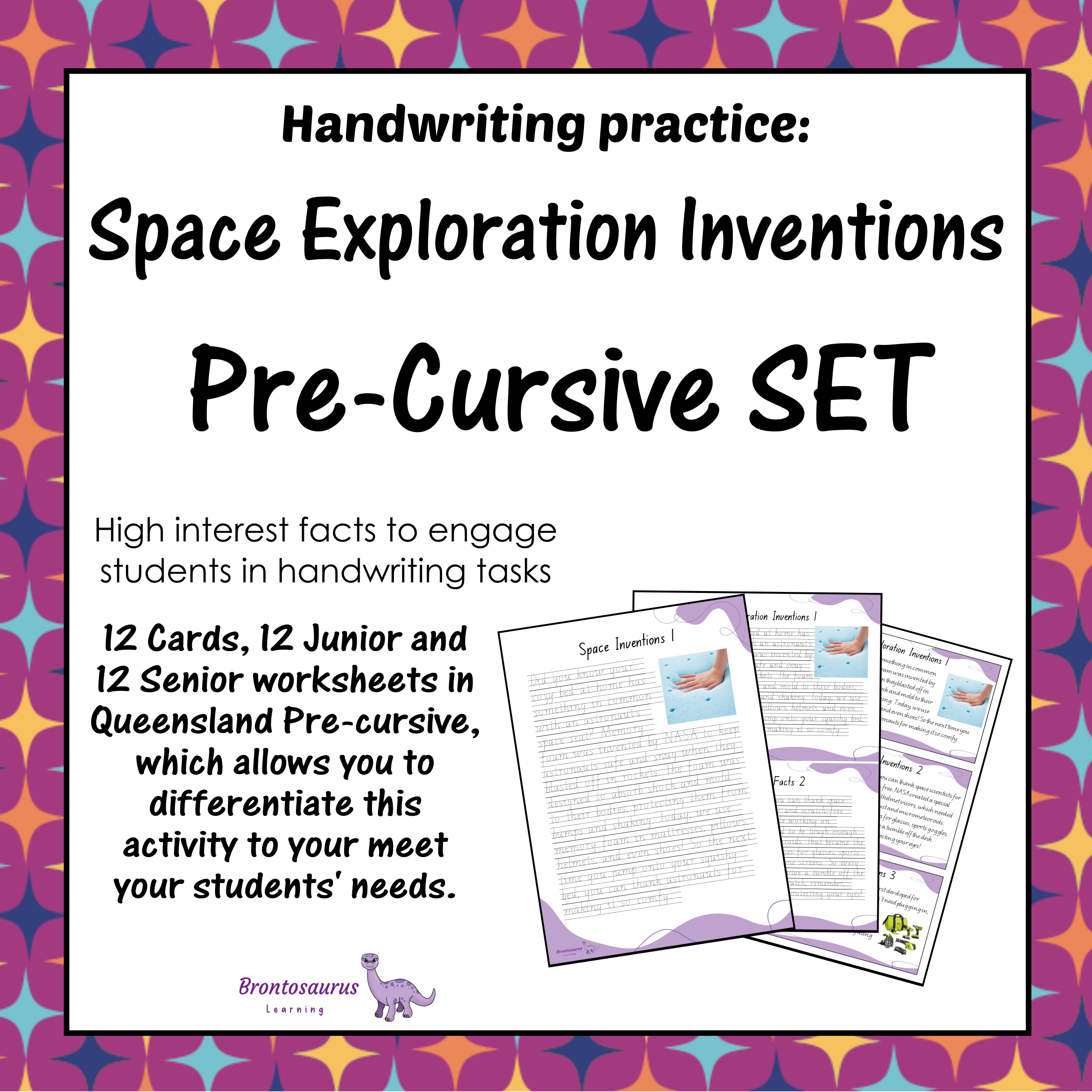 Queensland Space 28 INVENTIONS Pre-cursive Set cover image