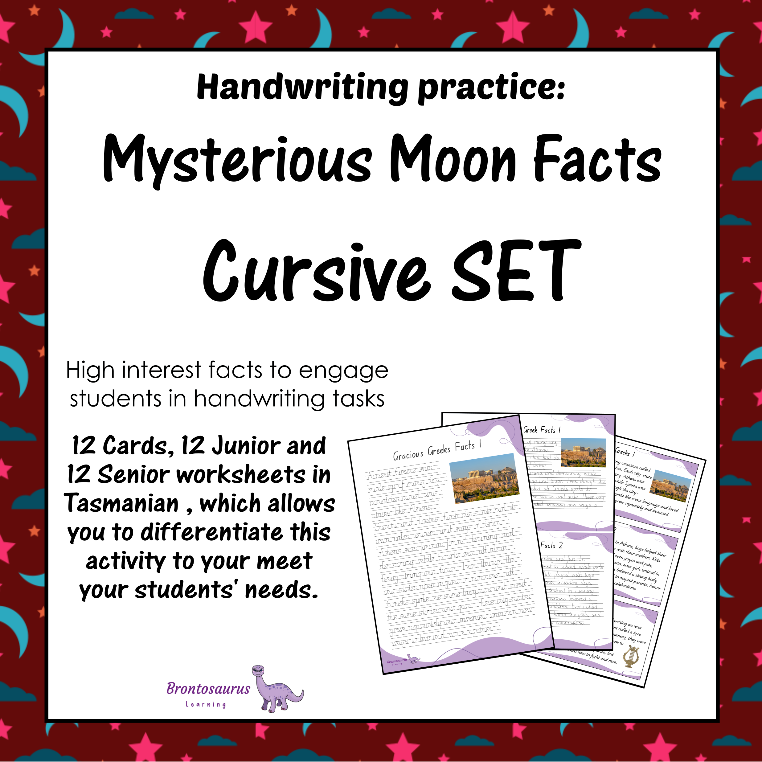 Tasmania Space 19 MOON Cursive Set cover image