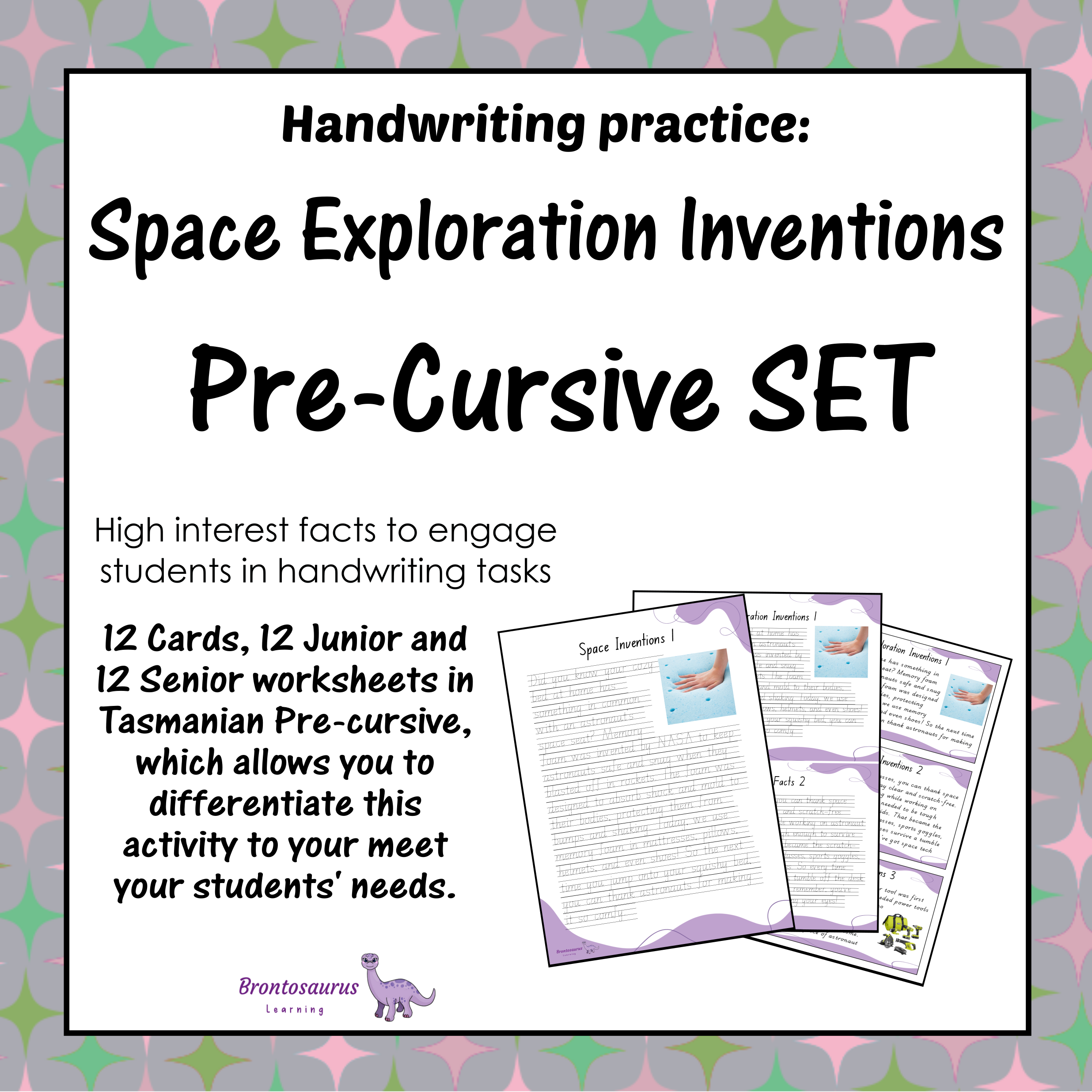 Tasmania Space 28 INVENTIONS Pre-cursive Set cover image