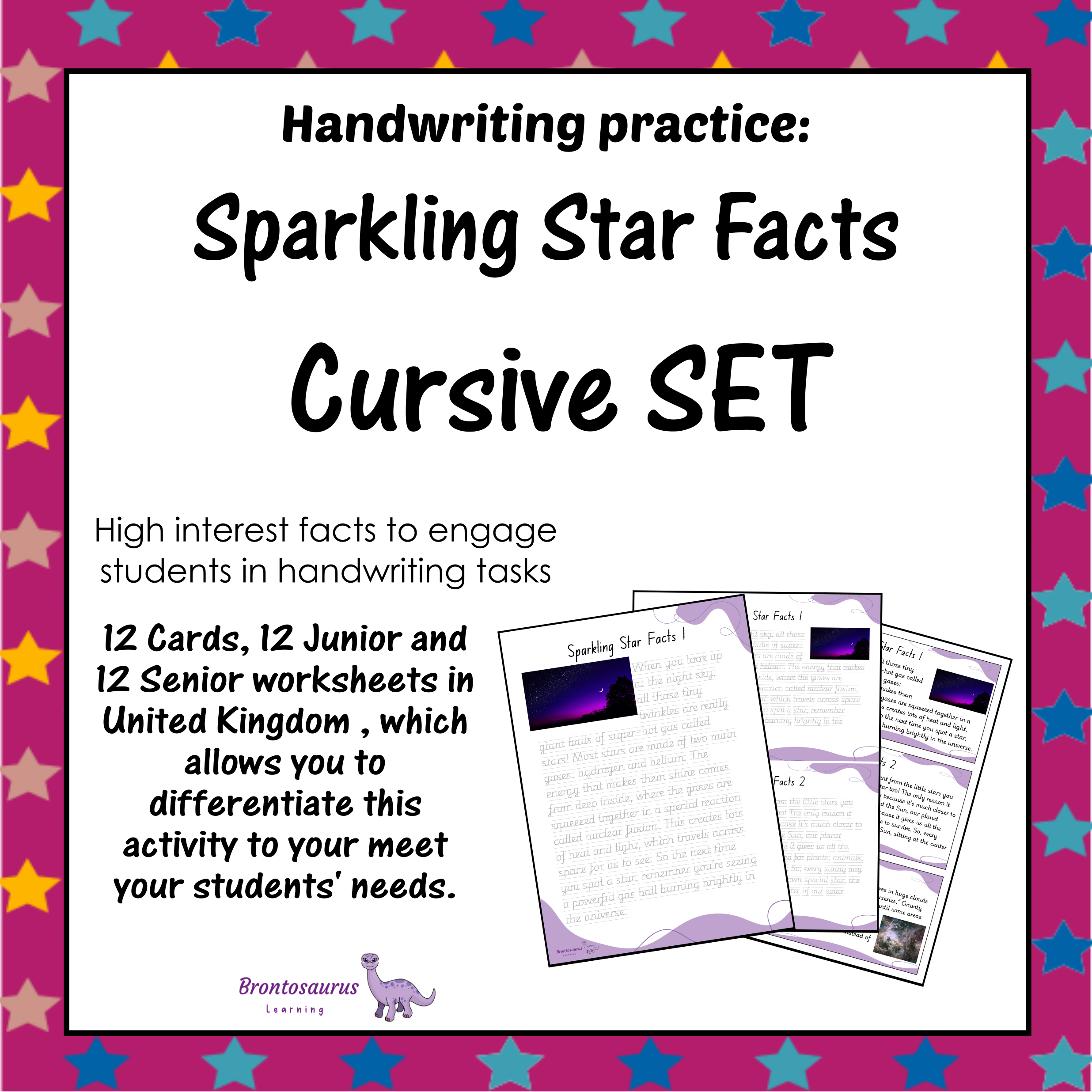 United Kingdom Space 24 STARS Cursive Set cover image