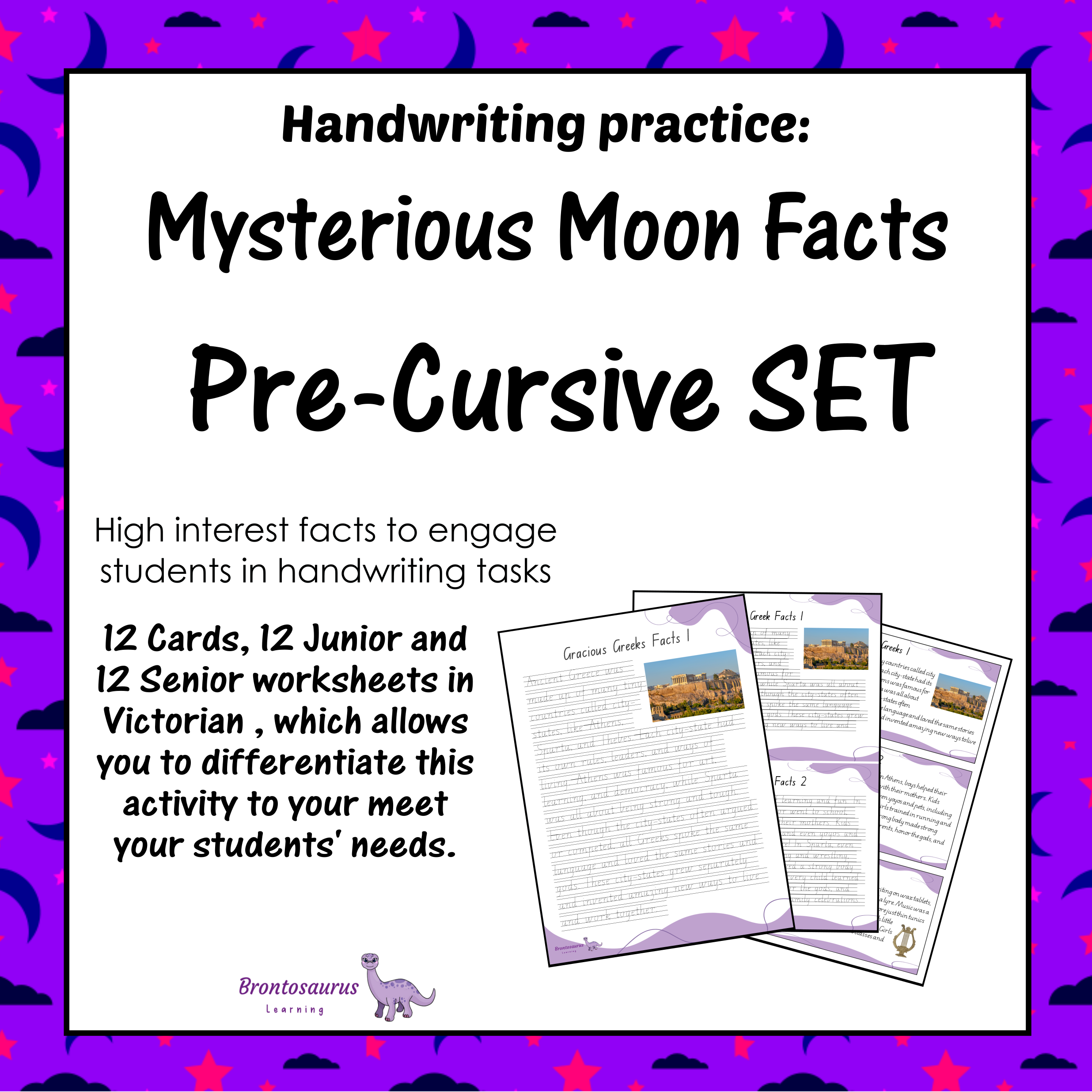 Victoria Space 18 MOON Pre-cursive Set cover image