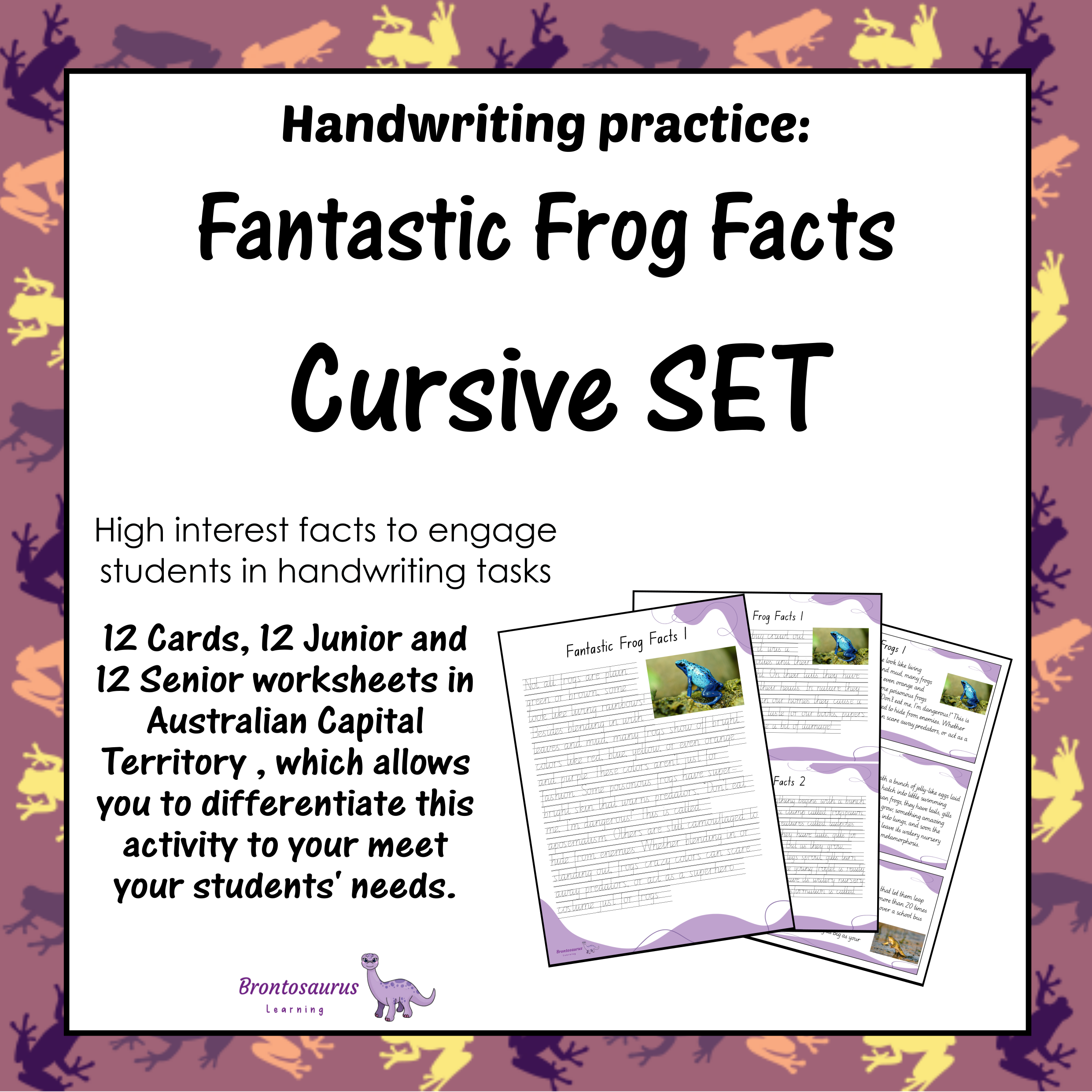 Frogs Cursive Set cover image