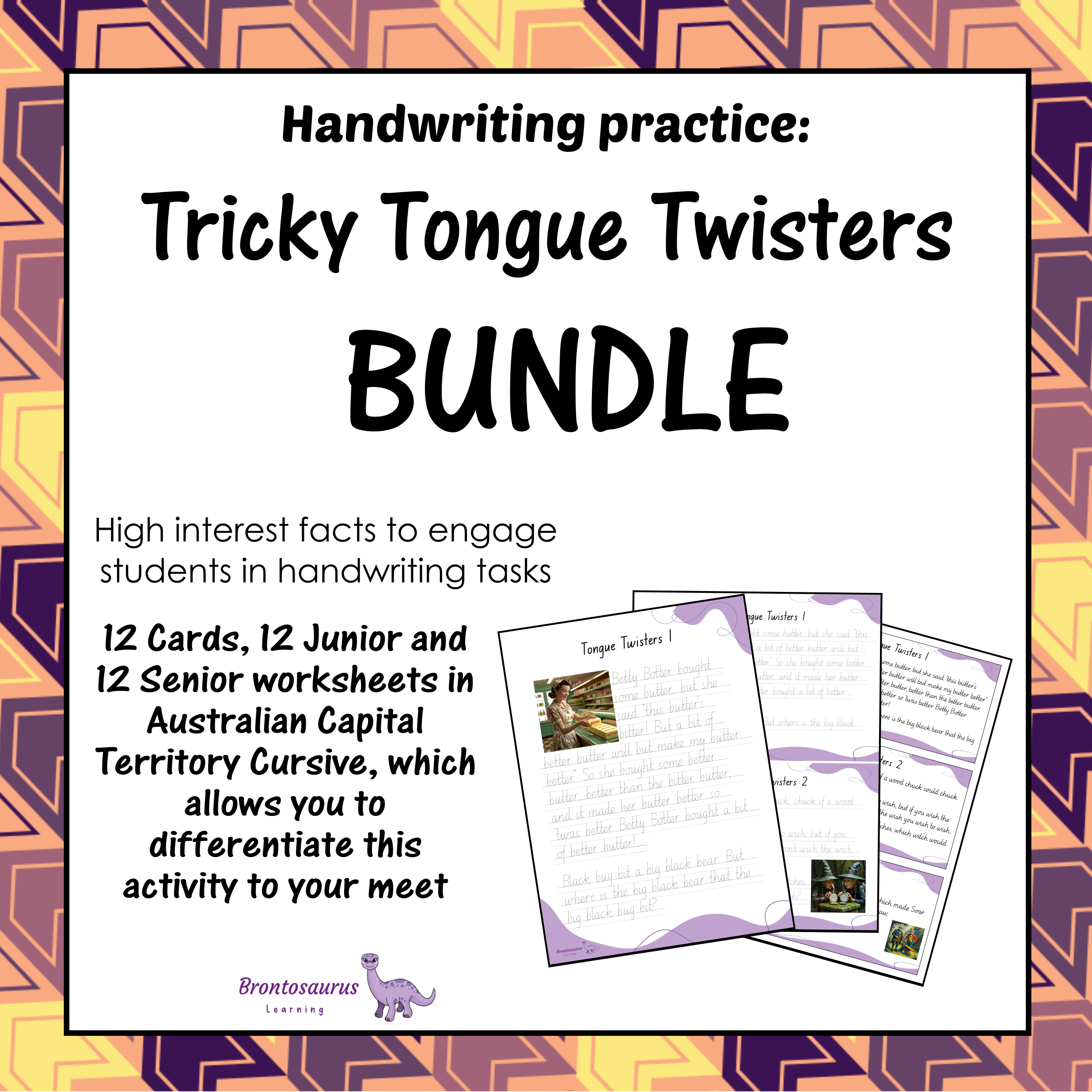 Tricky Tongue Twisters Cursive Set cover image