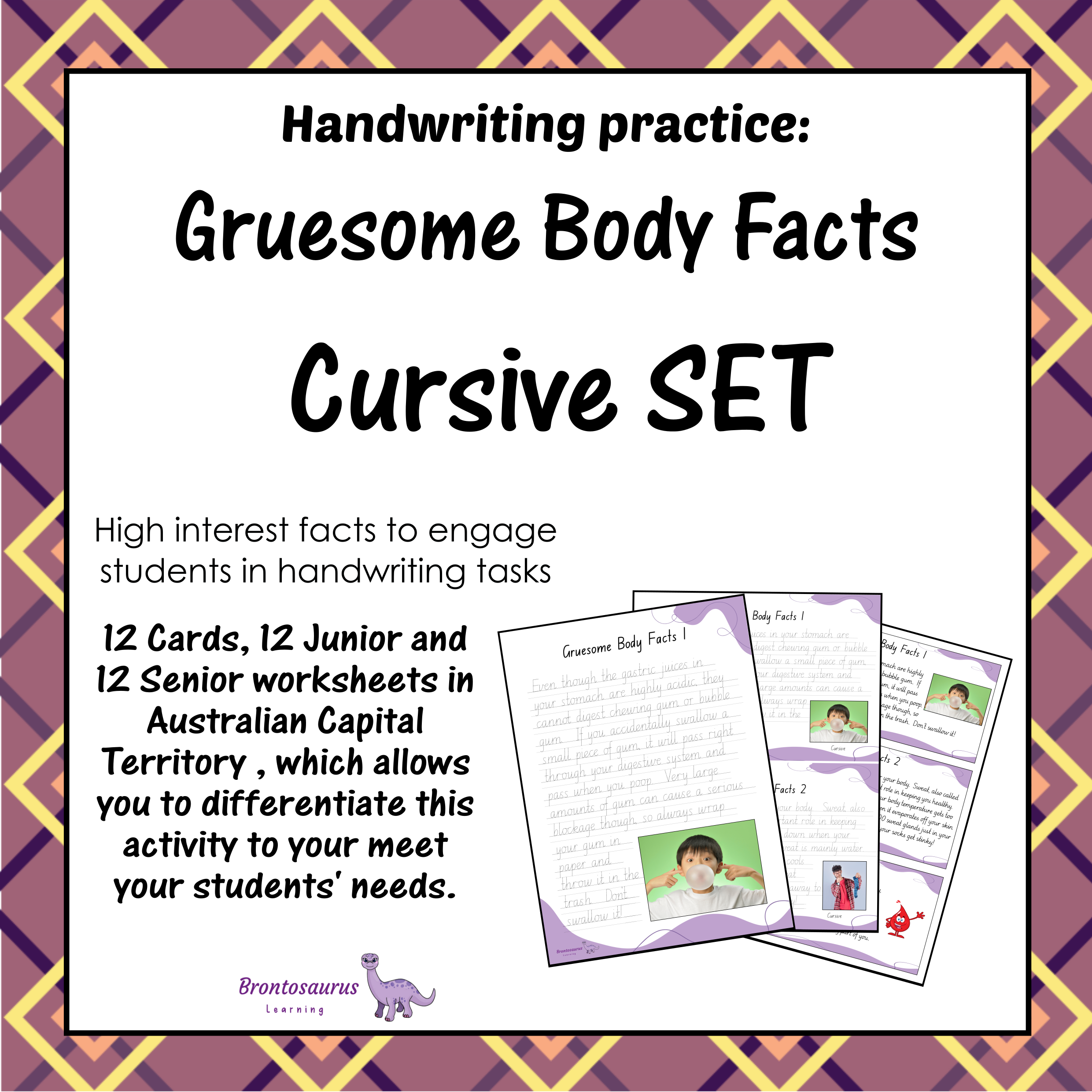 Gruesome Body Fact Cursive Set cover image