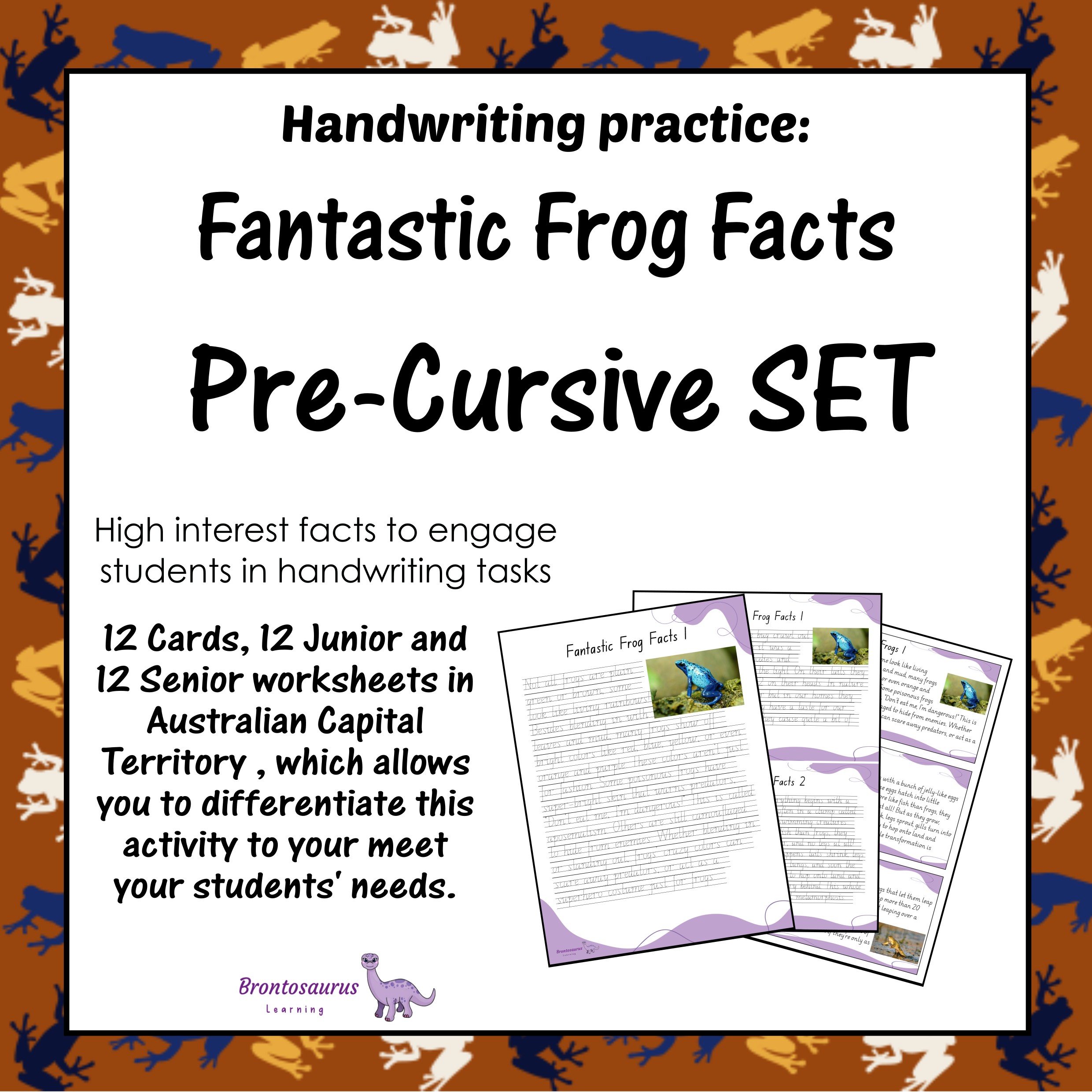 Frogs Pre-cursive Set cover image