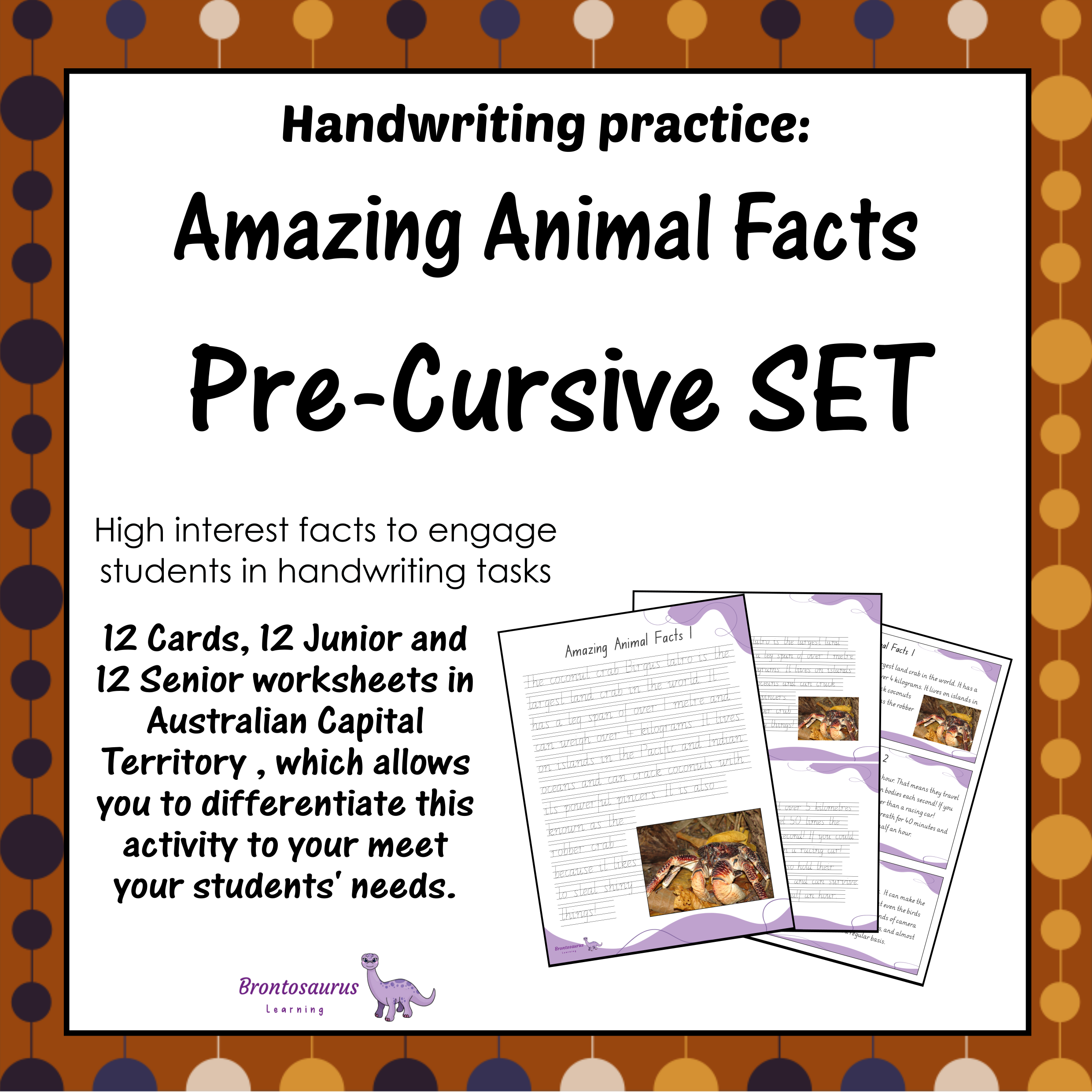Animals Pre-cursive Set cover image