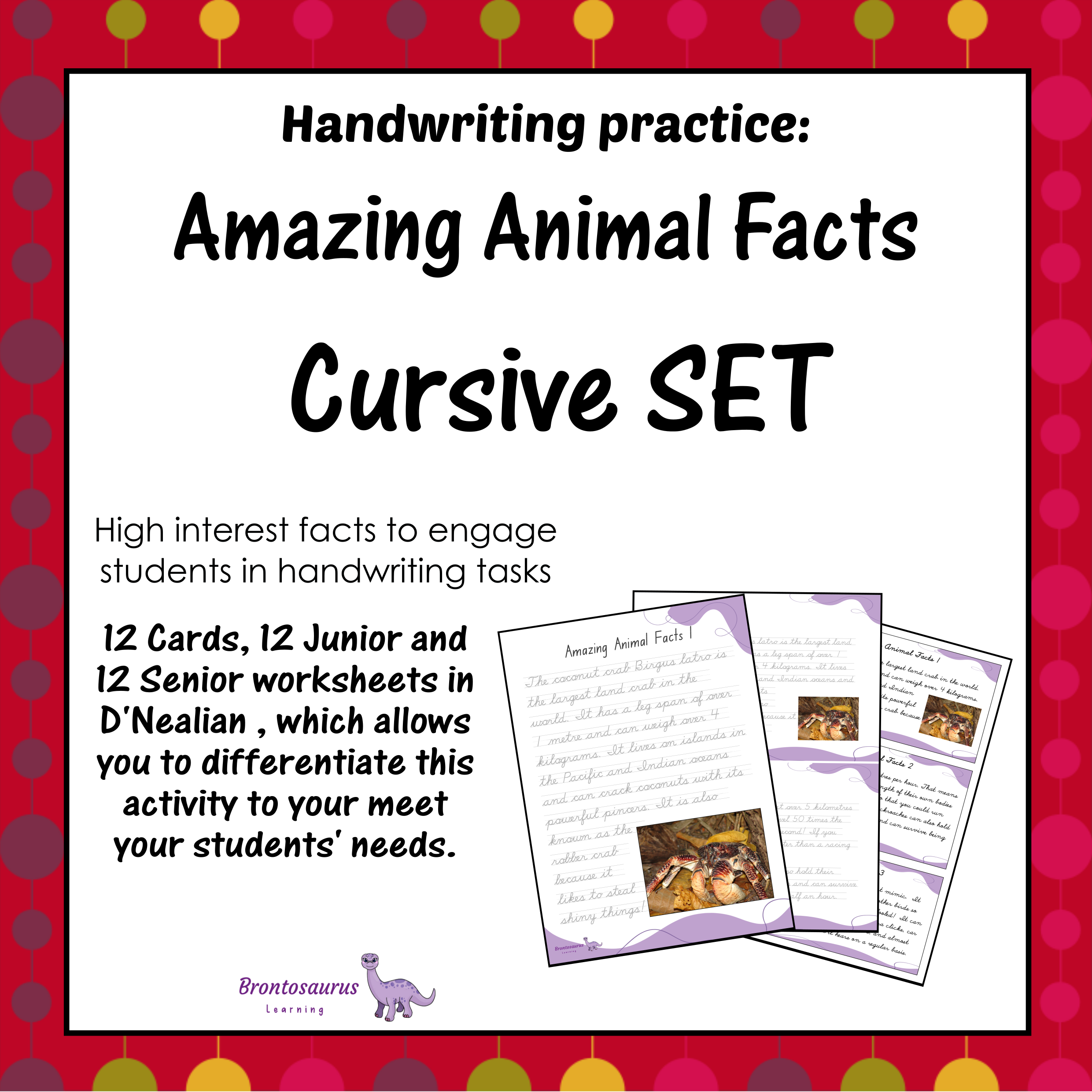Animals Cursive Set cover image