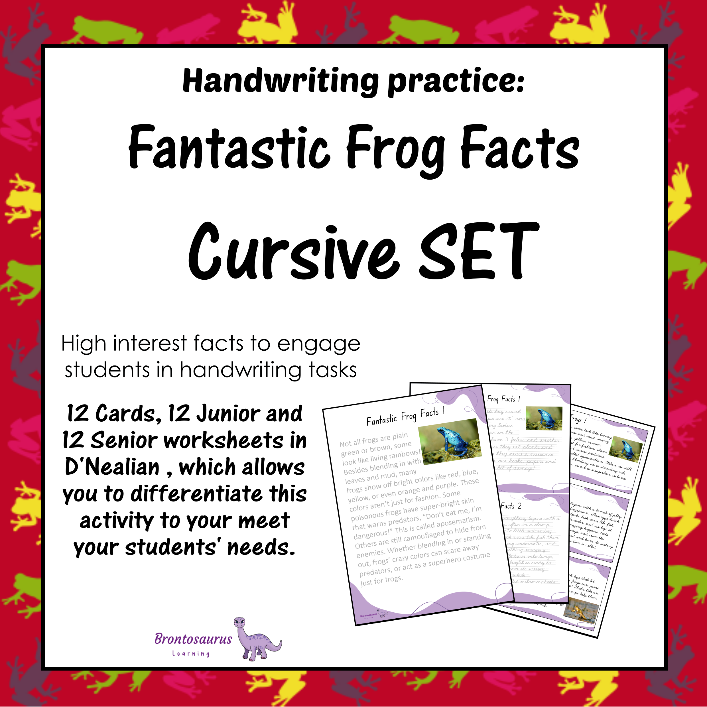 Frogs Cursive Set cover image