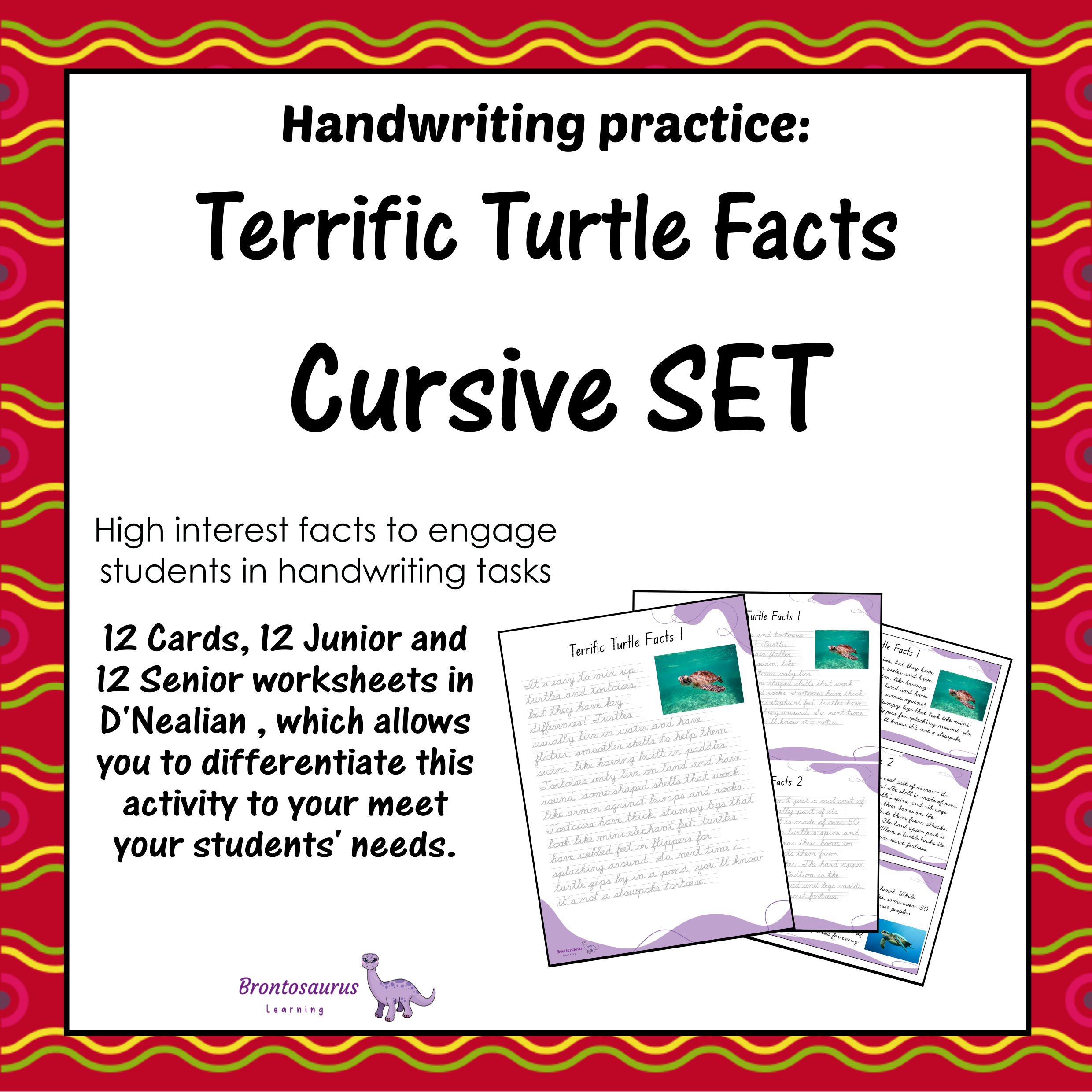 TURTLEs Cursive Set cover image