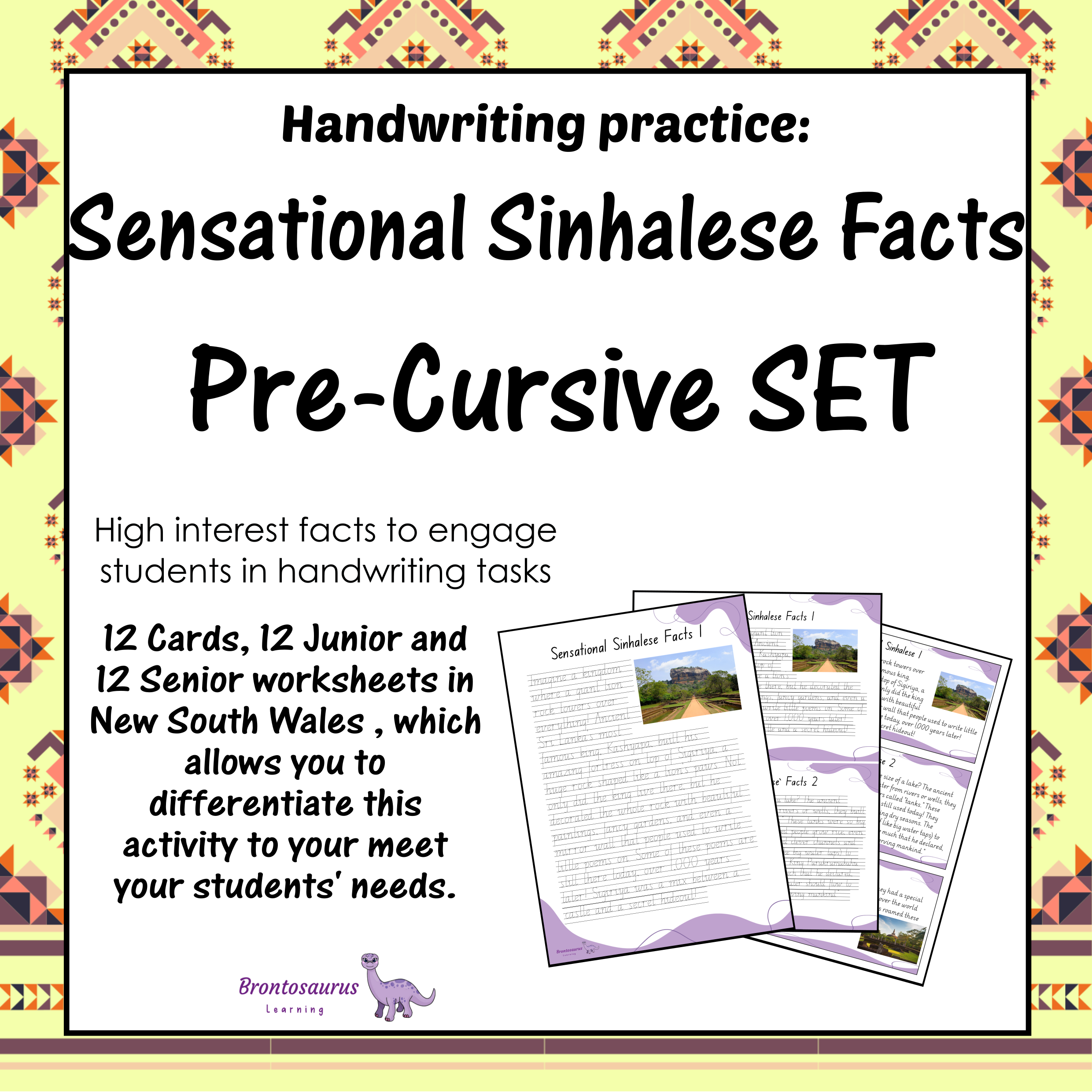 SINHALESE Pre-cursive Set cover image