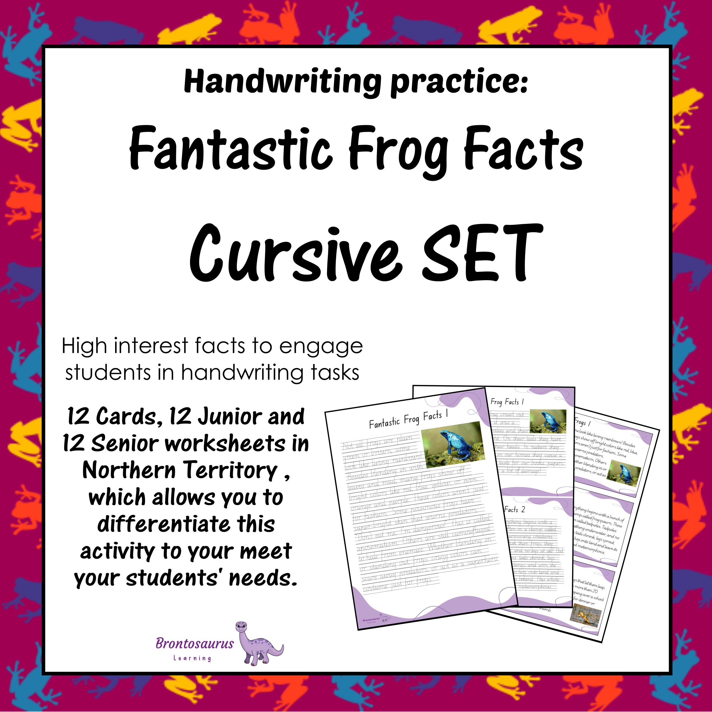 Frogs Cursive Set cover image