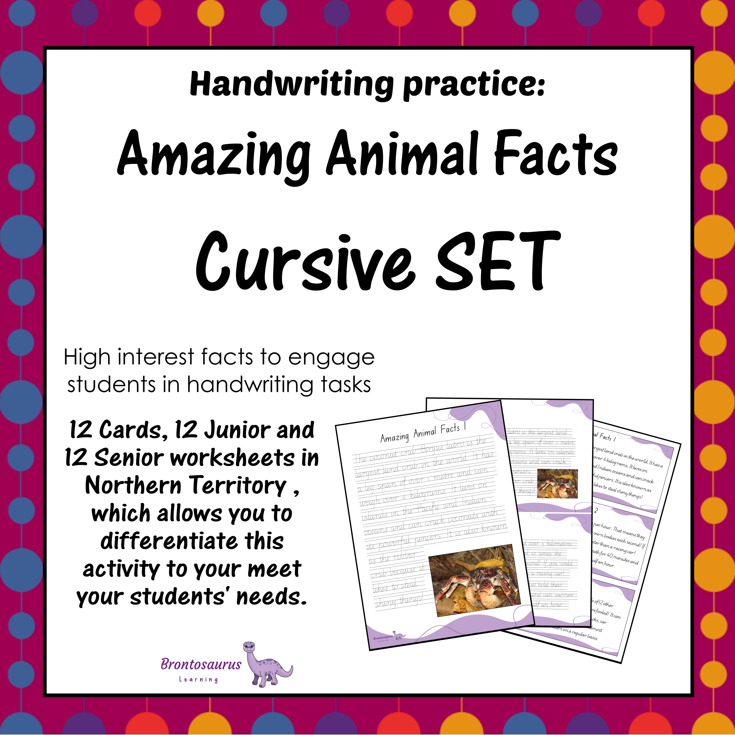 Animals Cursive Set cover image