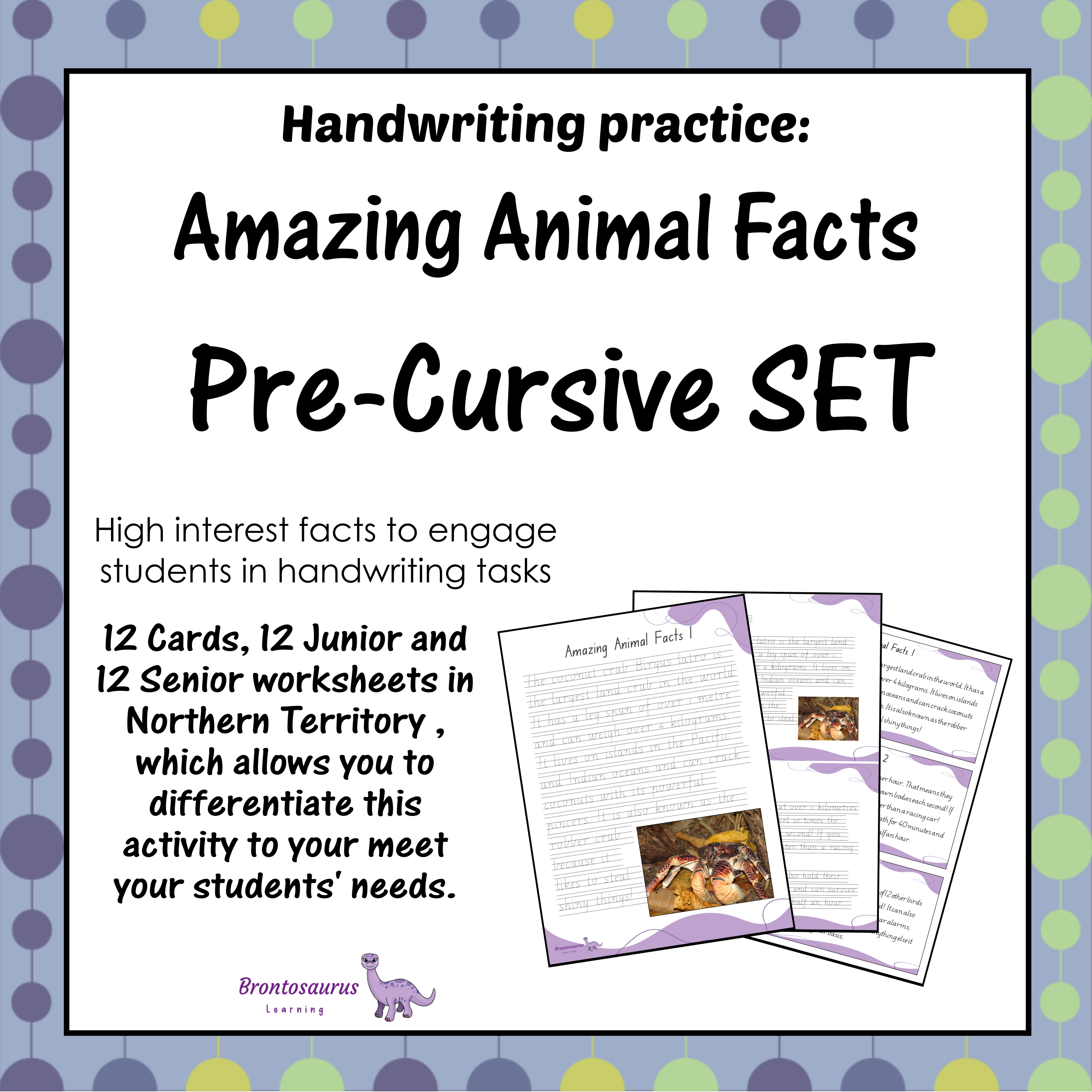 Animals Pre-cursive Set cover image
