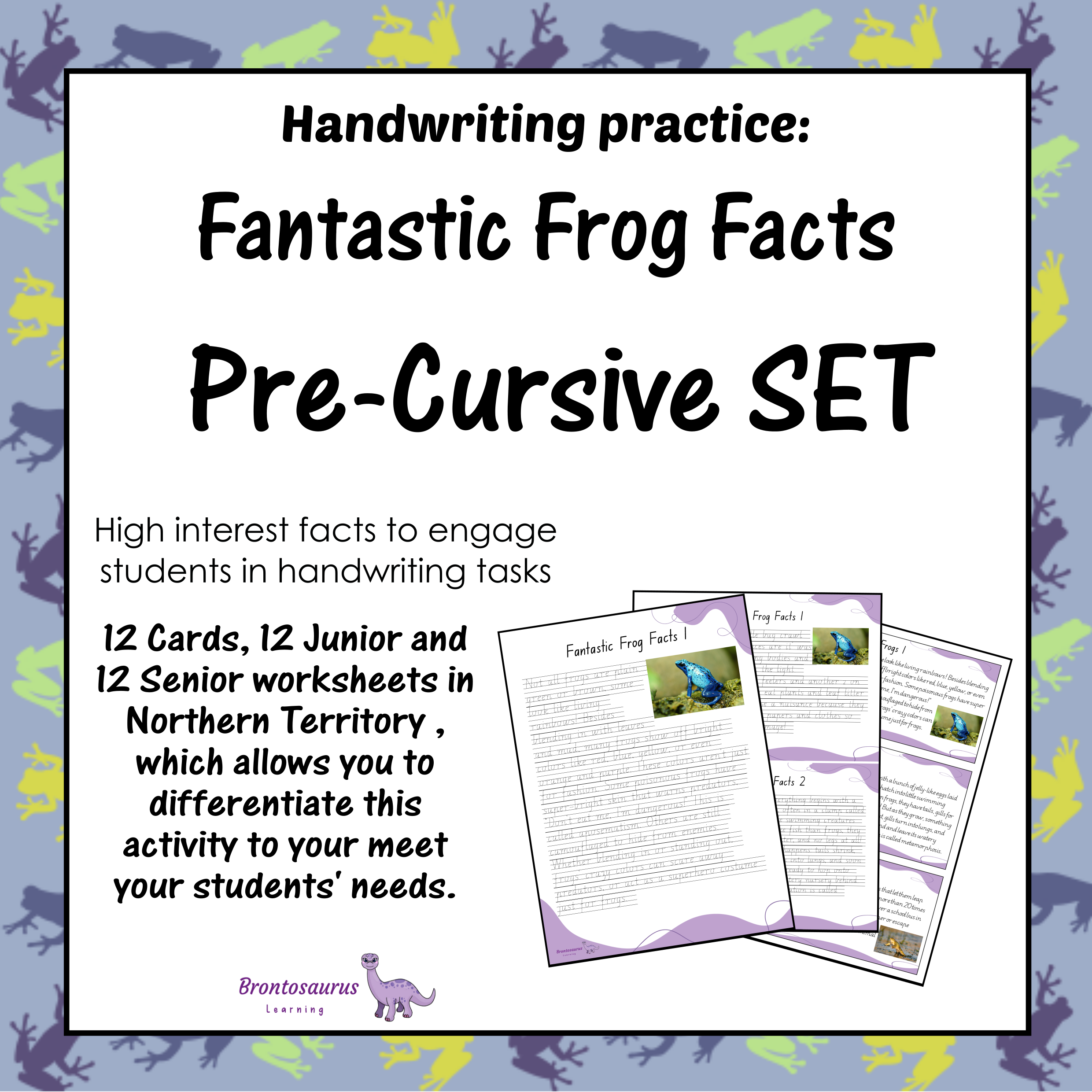 Frogs Pre-cursive Set cover image
