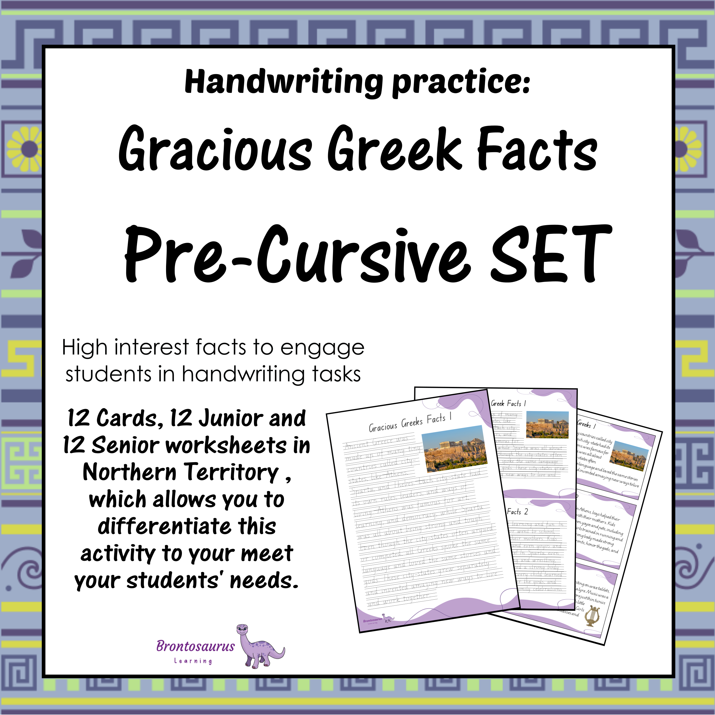 Northern Territory Ancient Civilisations 1 18 GREEK Pre-cursive Set cover image