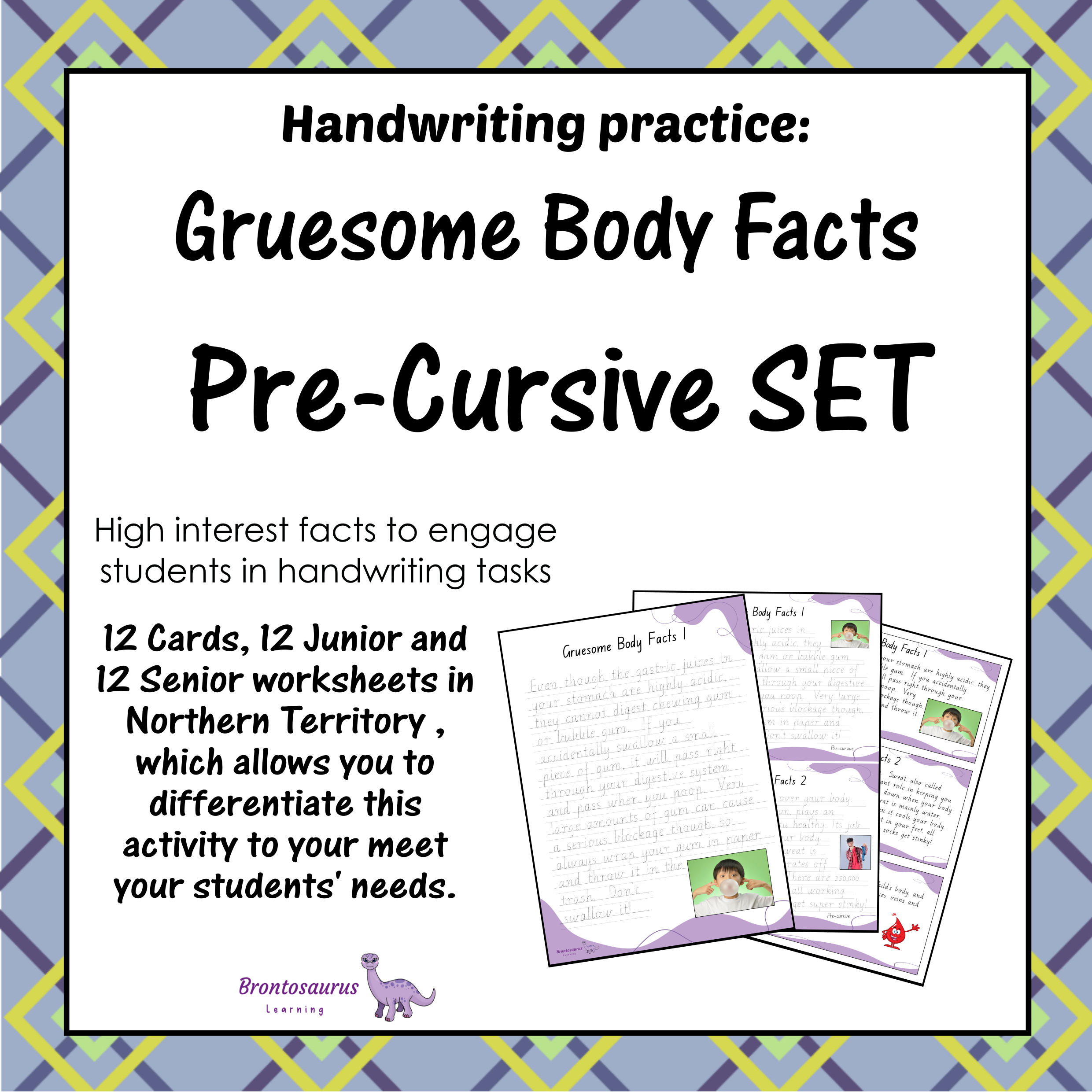Gruesome Body Fact Pre-cursive Set cover image