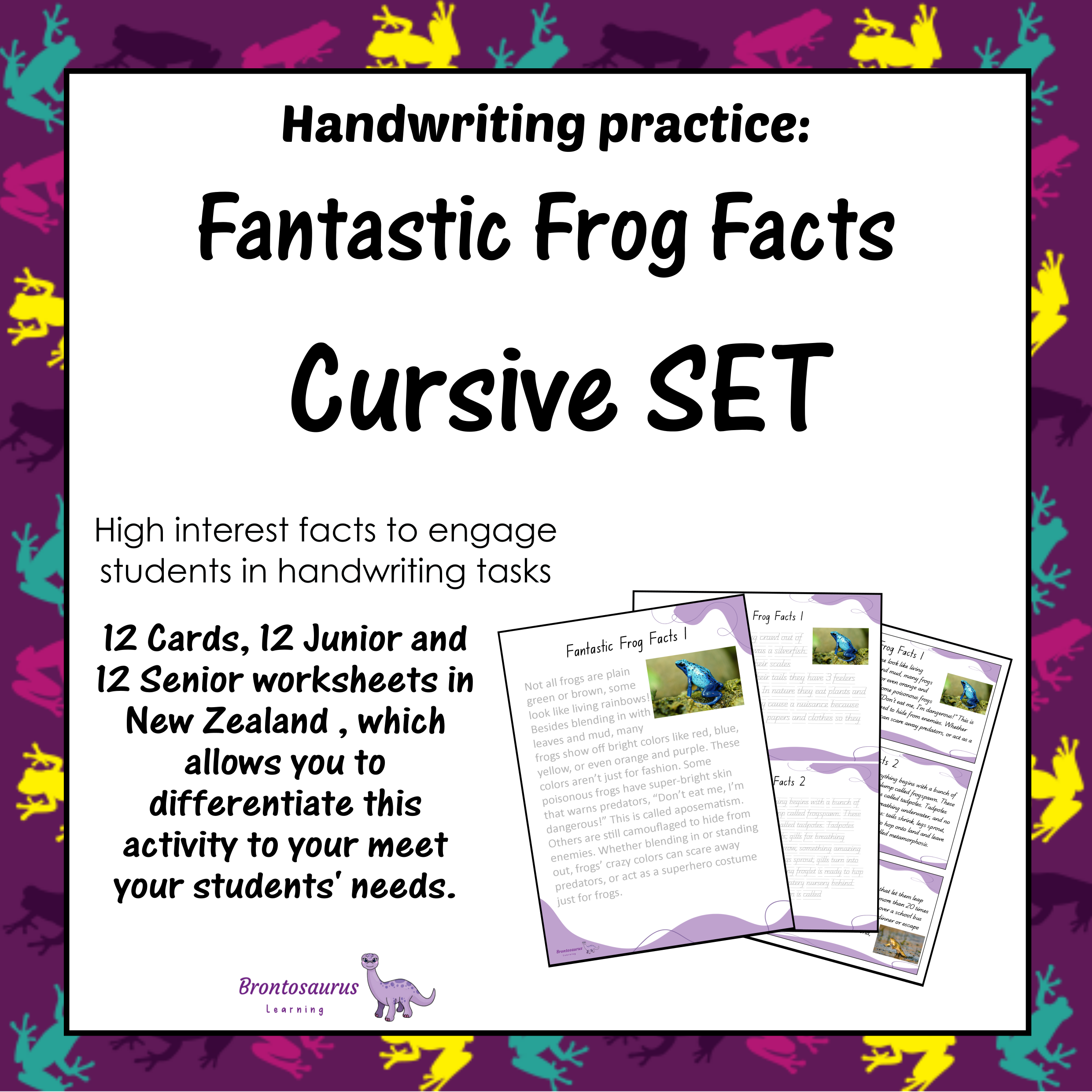 Frogs Cursive Set cover image