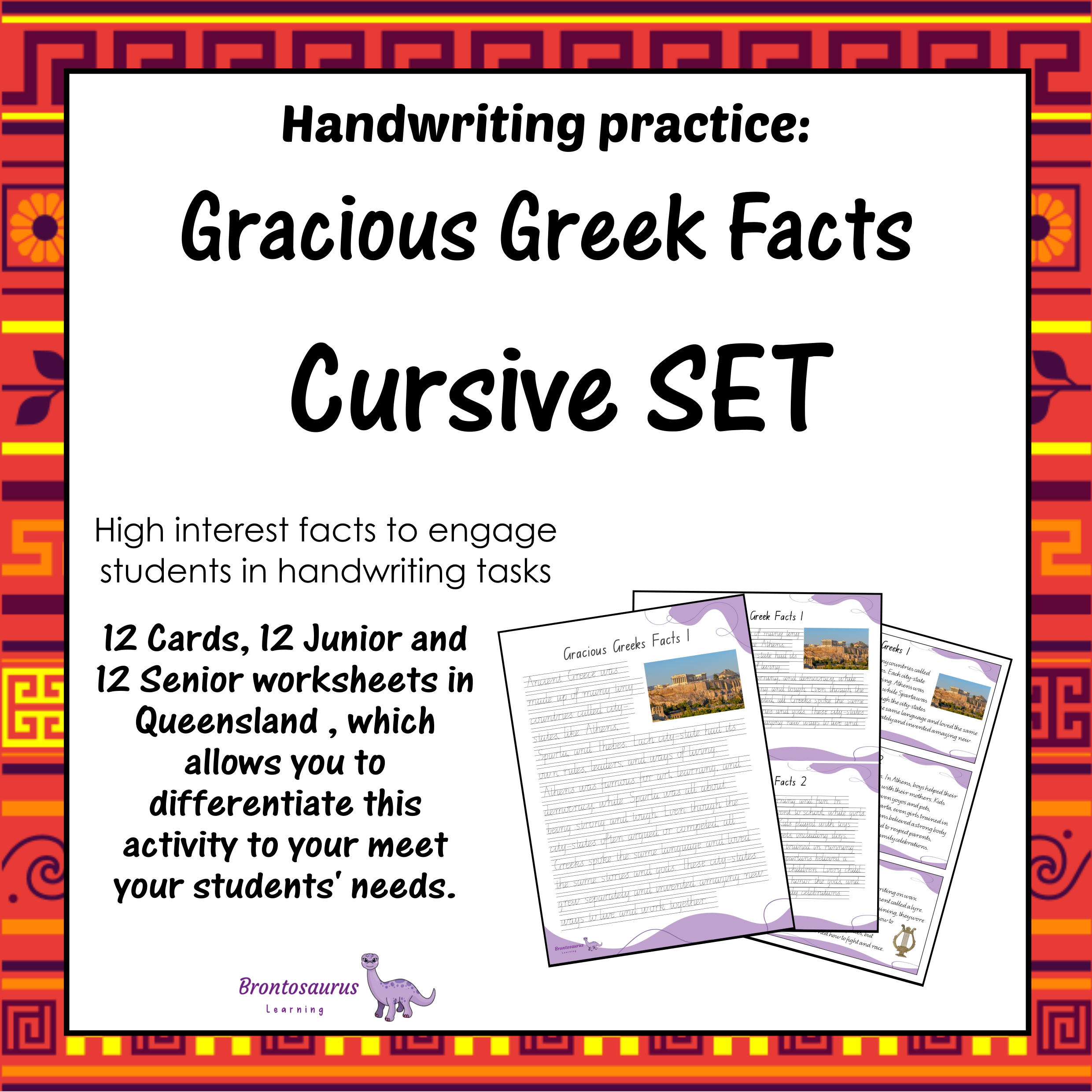 Queensland Ancient Civilisations 1 19 GREEK Cursive Set cover image