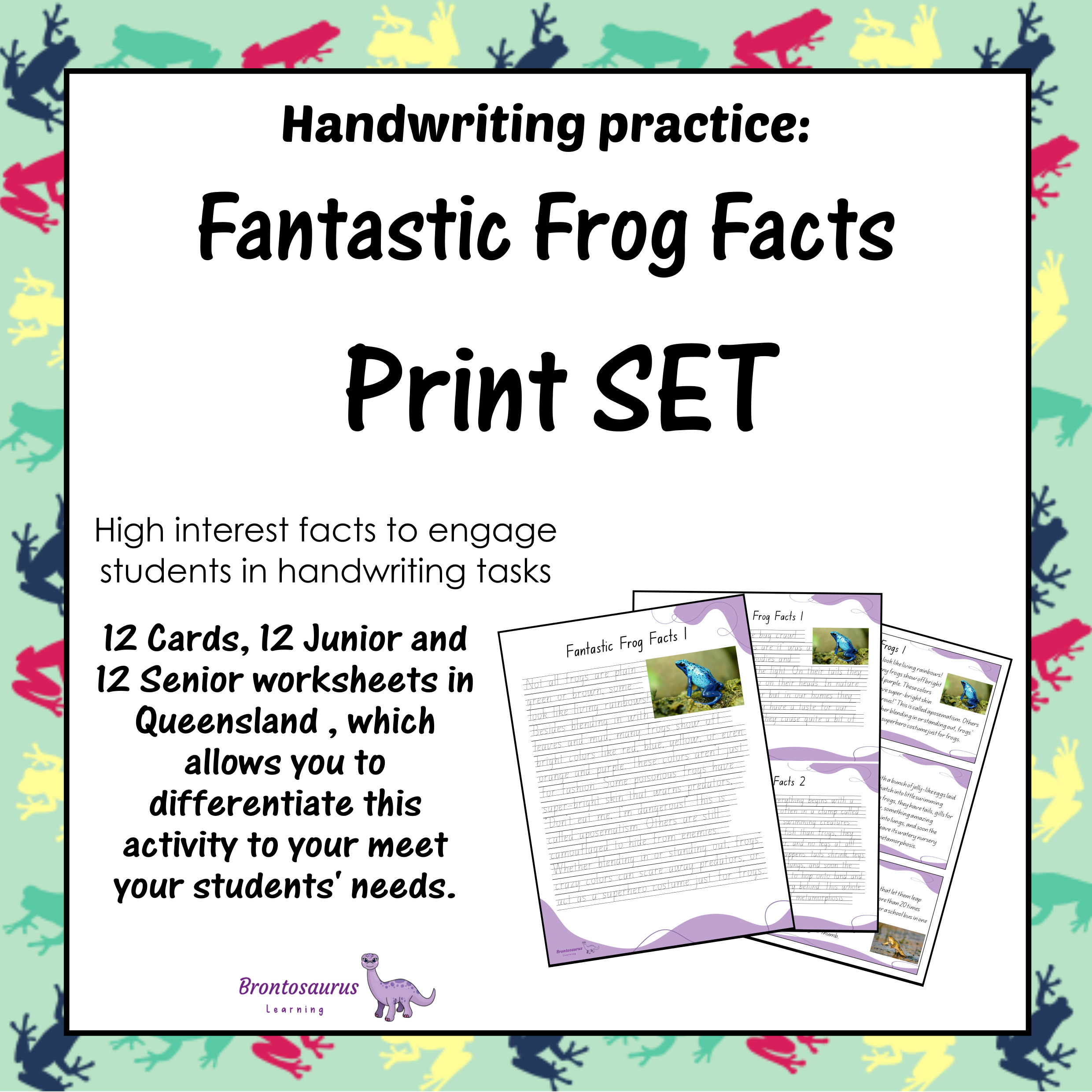 Queensland Animals 22 Frogs Print Set cover image