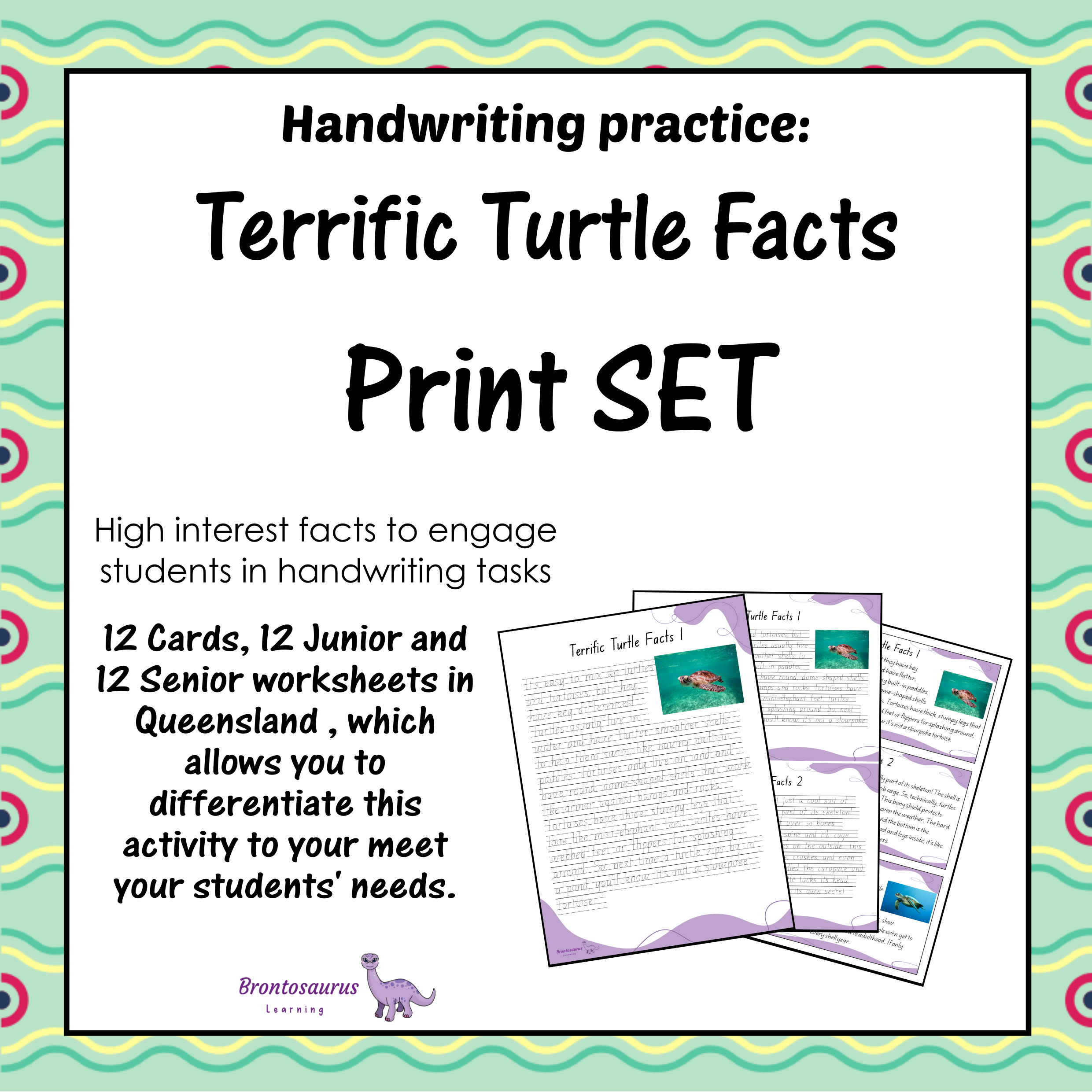 Queensland Animals 27 TURTLEs Print Set cover image