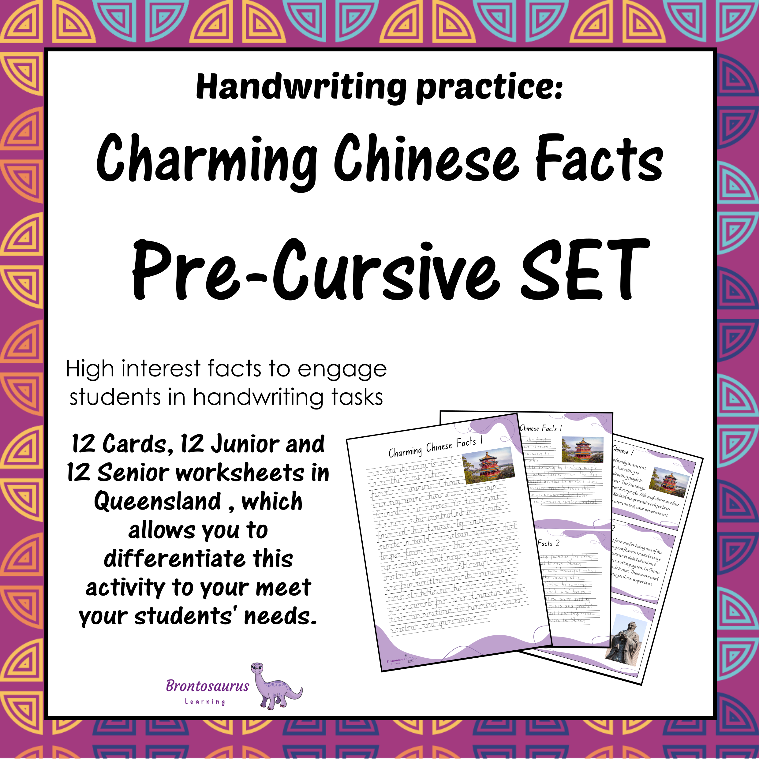 Queensland Ancient Civilisations 1 23 CHINESE Pre-cursive Set cover image