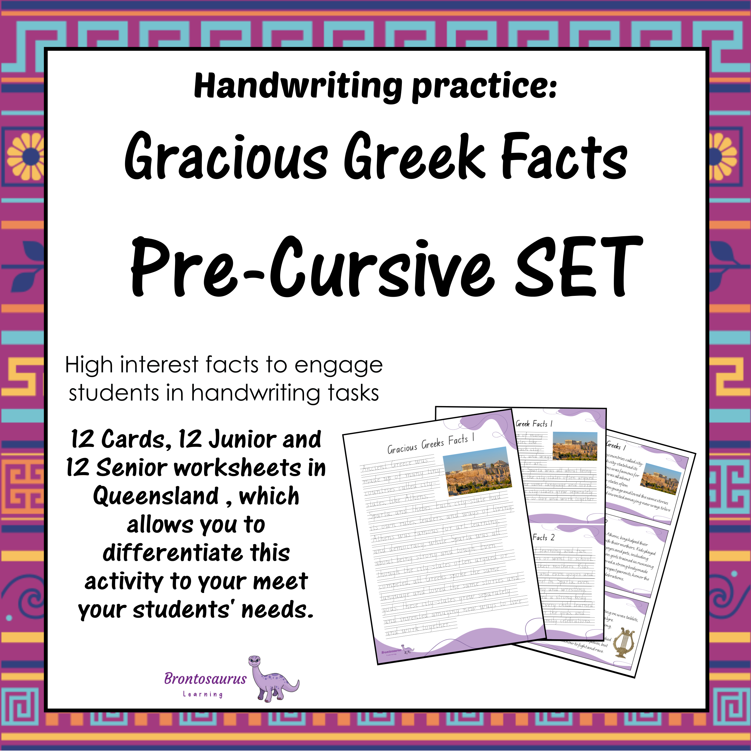 Queensland Ancient Civilisations 1 18 GREEK Pre-cursive Set cover image