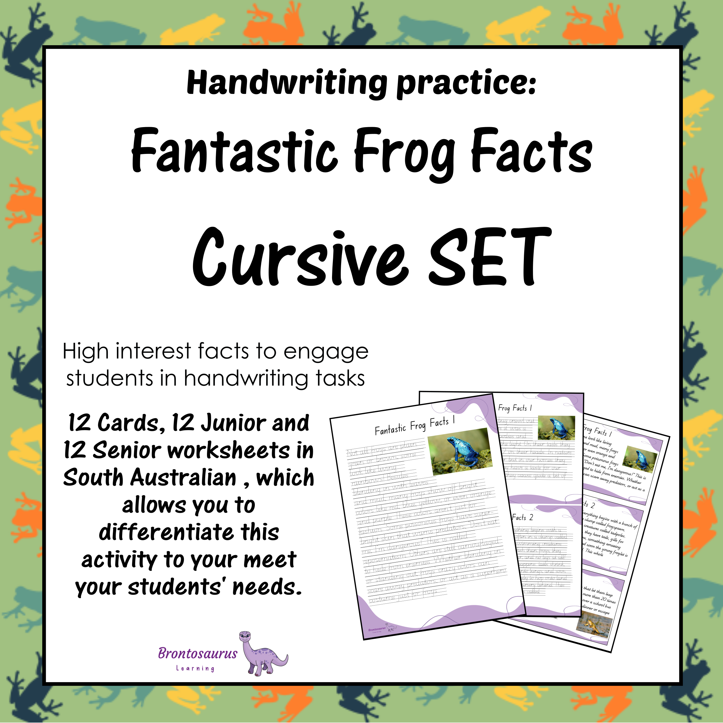 Frogs Cursive Set cover image
