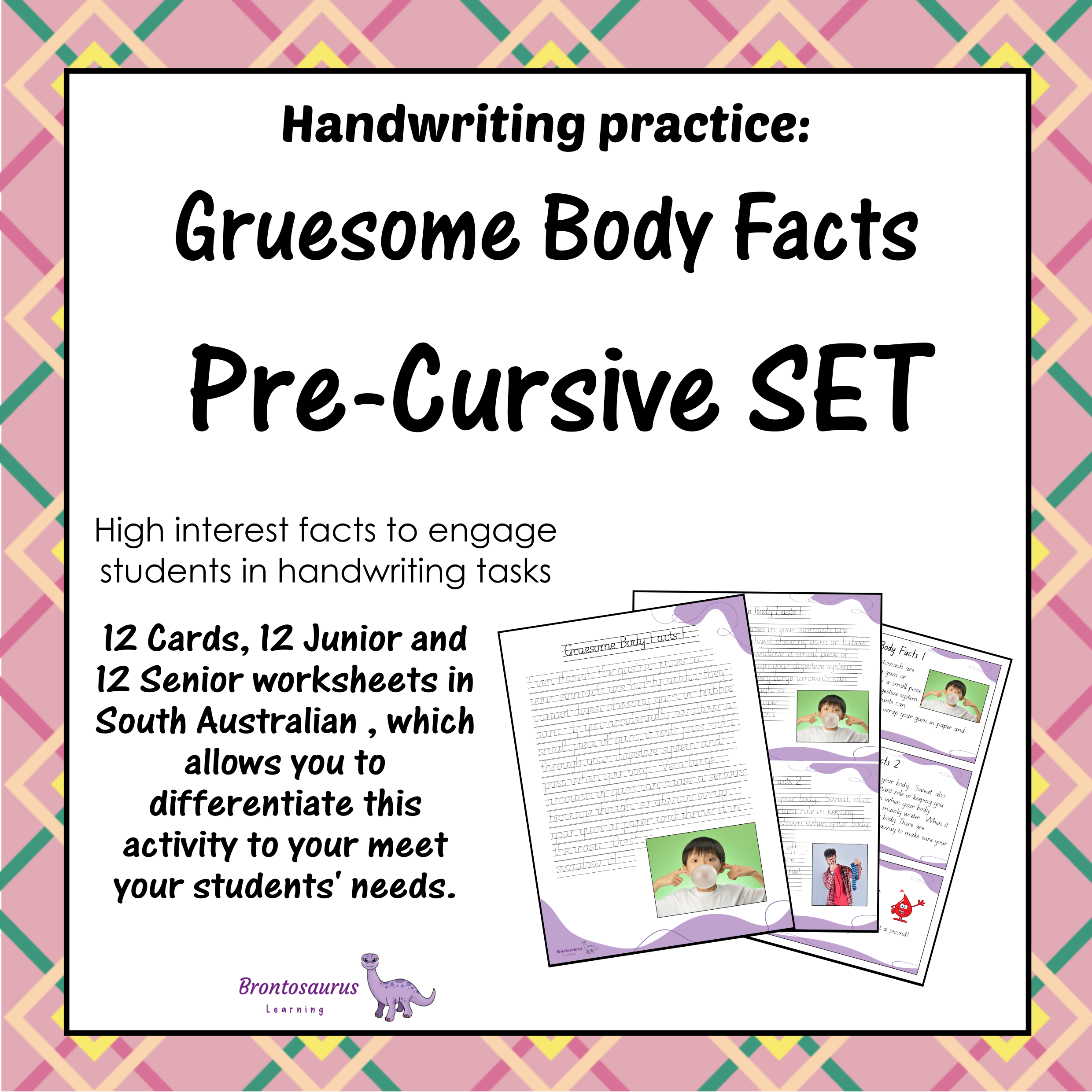 Gruesome Body Fact Pre-cursive Set cover image