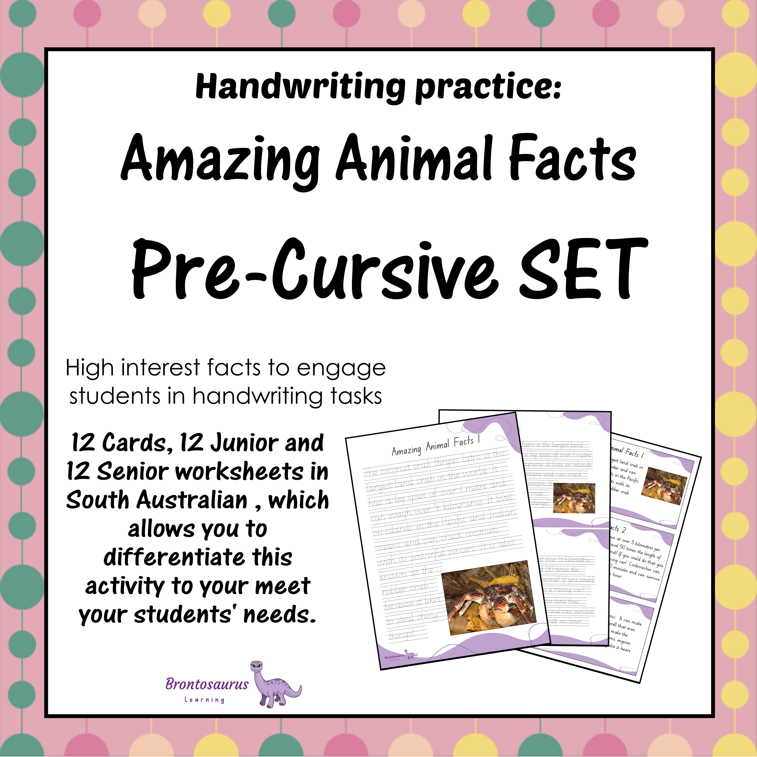 Animals Pre-cursive Set cover image