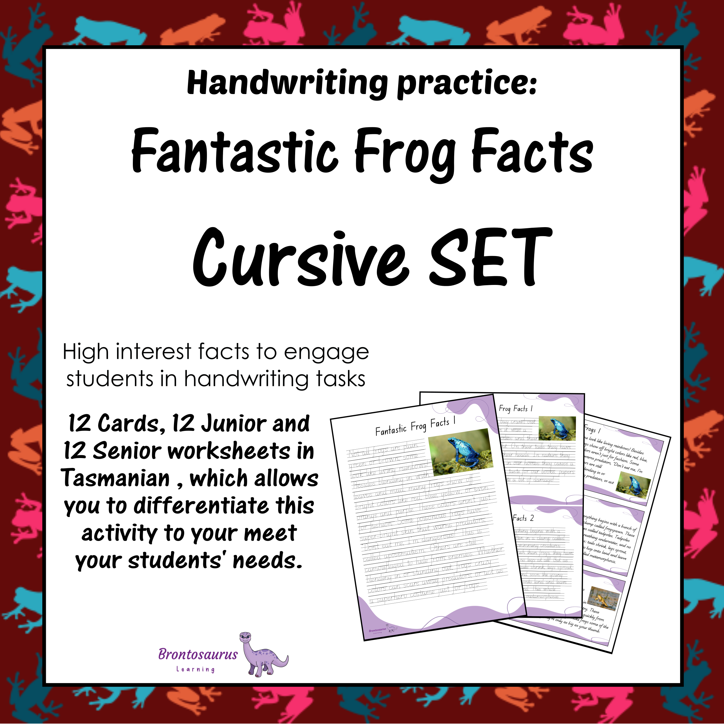 Frogs Cursive Set cover image