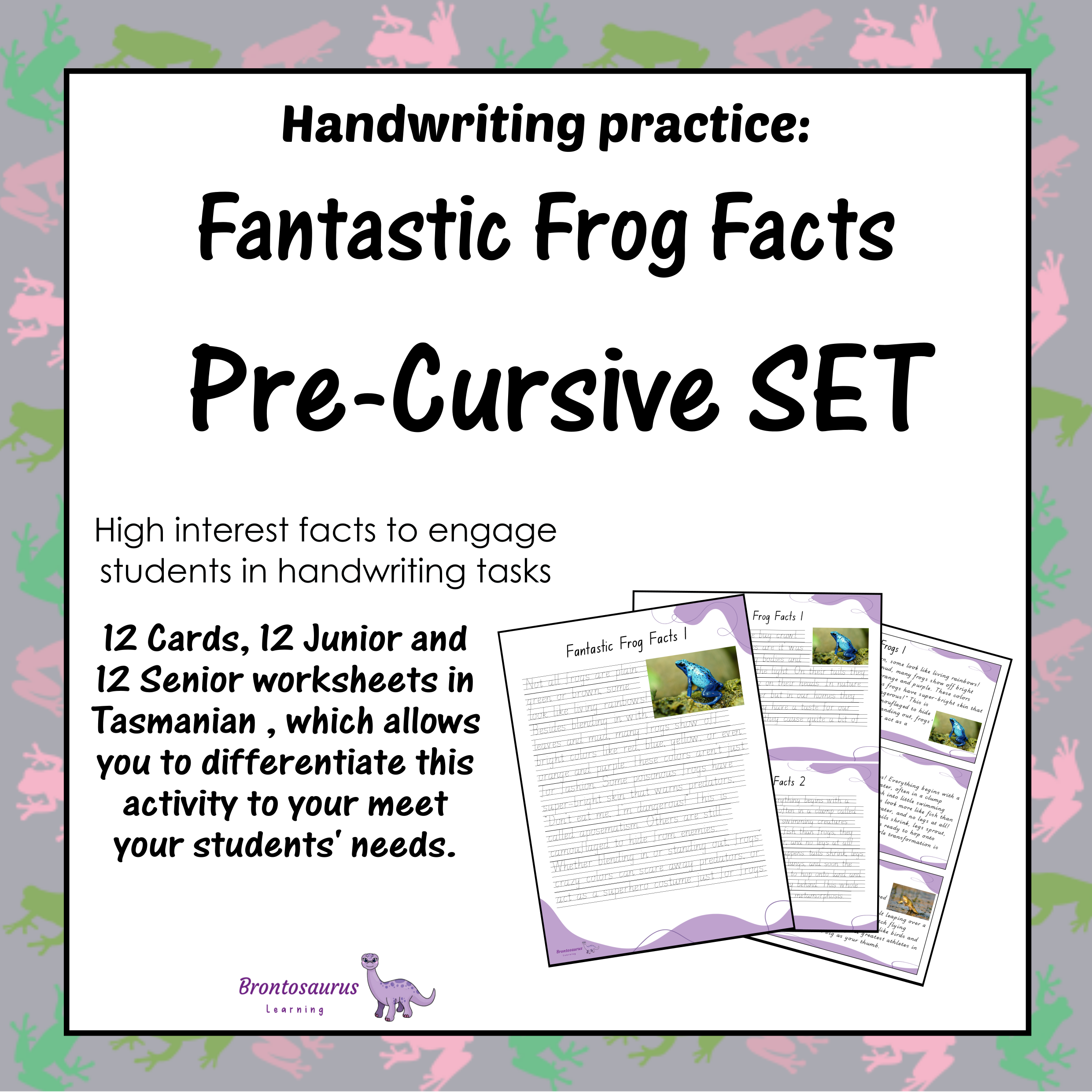 Frogs Pre-cursive Set cover image