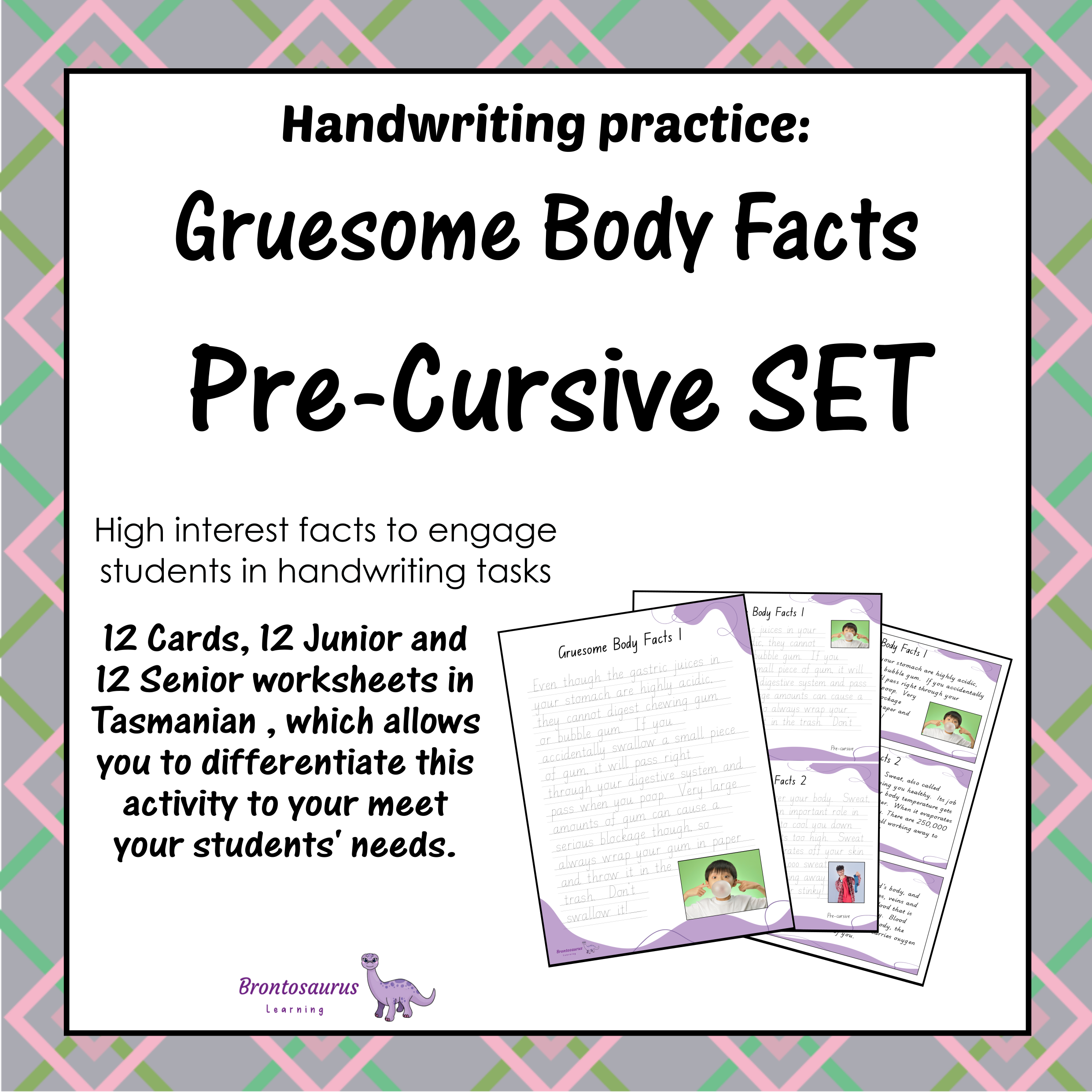 Gruesome Body Fact Pre-cursive Set cover image