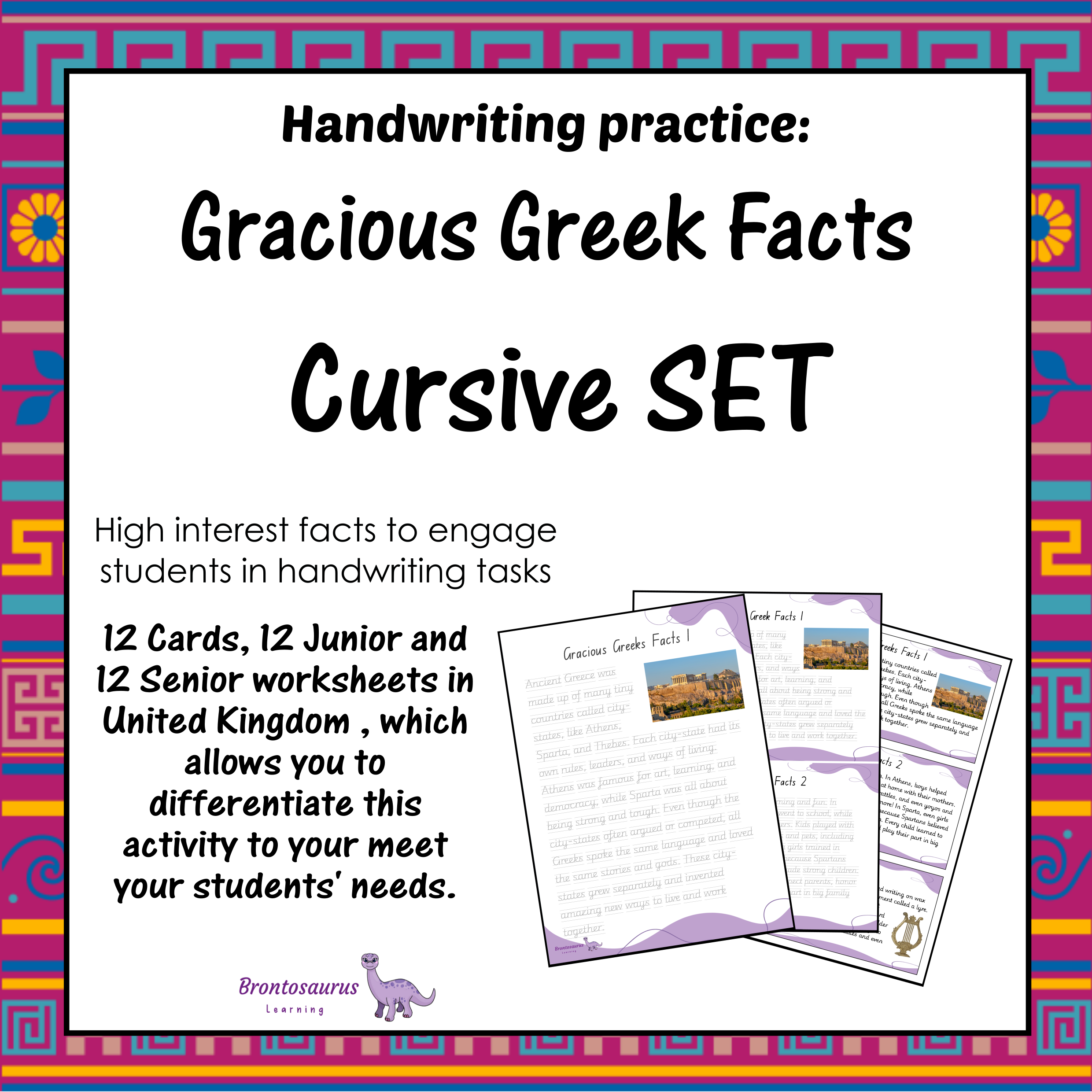 United Kingdom Ancient Civilisations 1 19 GREEK Cursive Set cover image