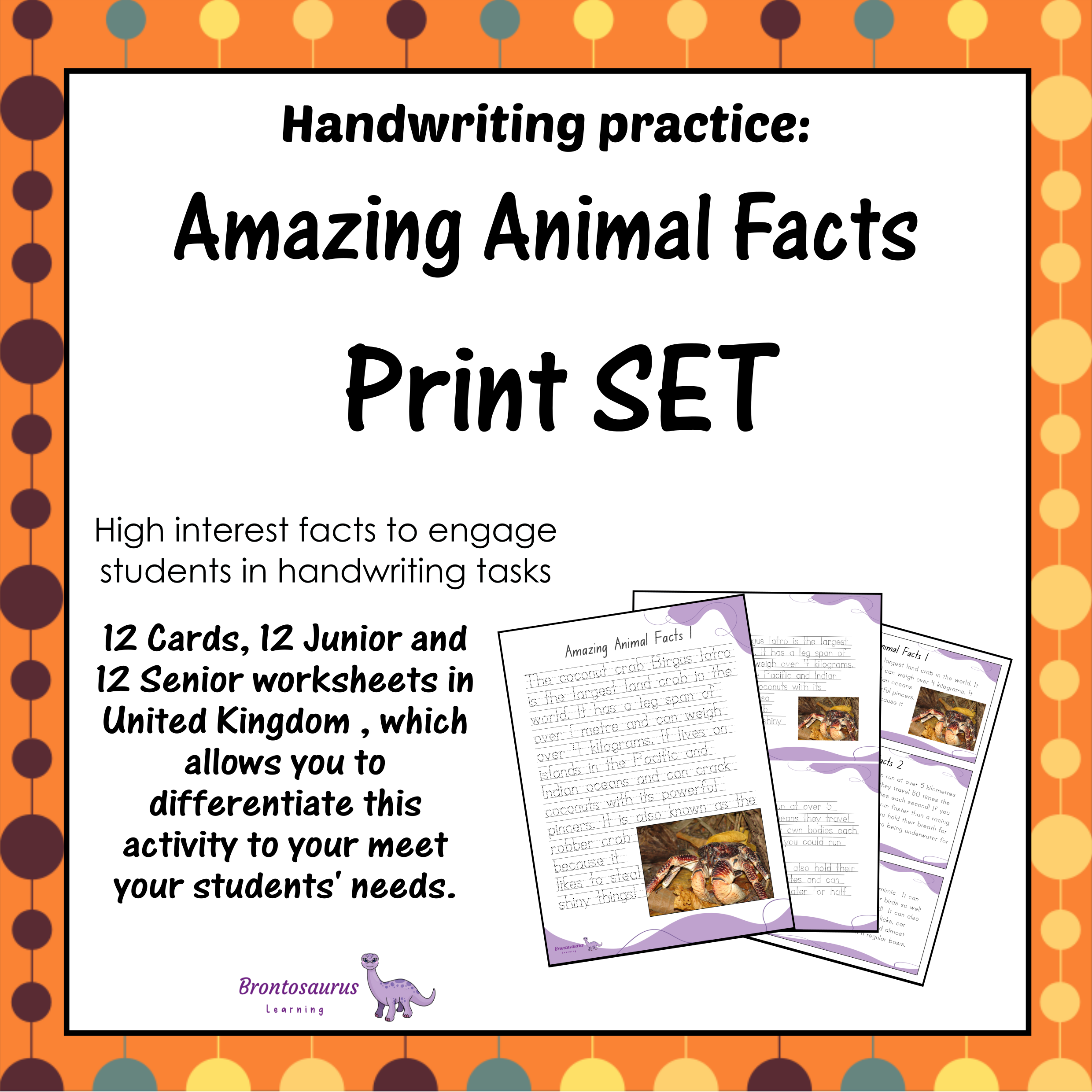 United Kingdom Animals 7 Animals Print Set cover image