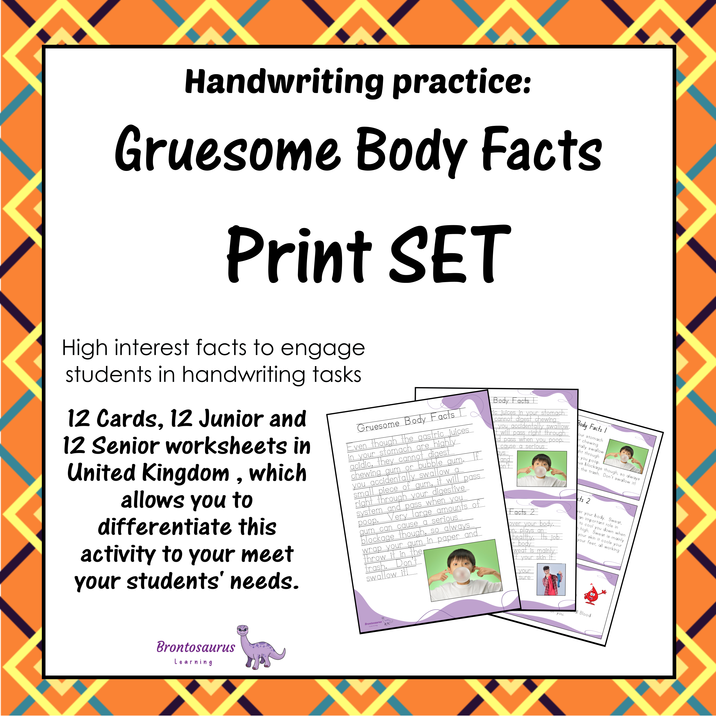 United Kingdom Connoisseur's Corner 3 Gruesome Body Facts Print Set cover image