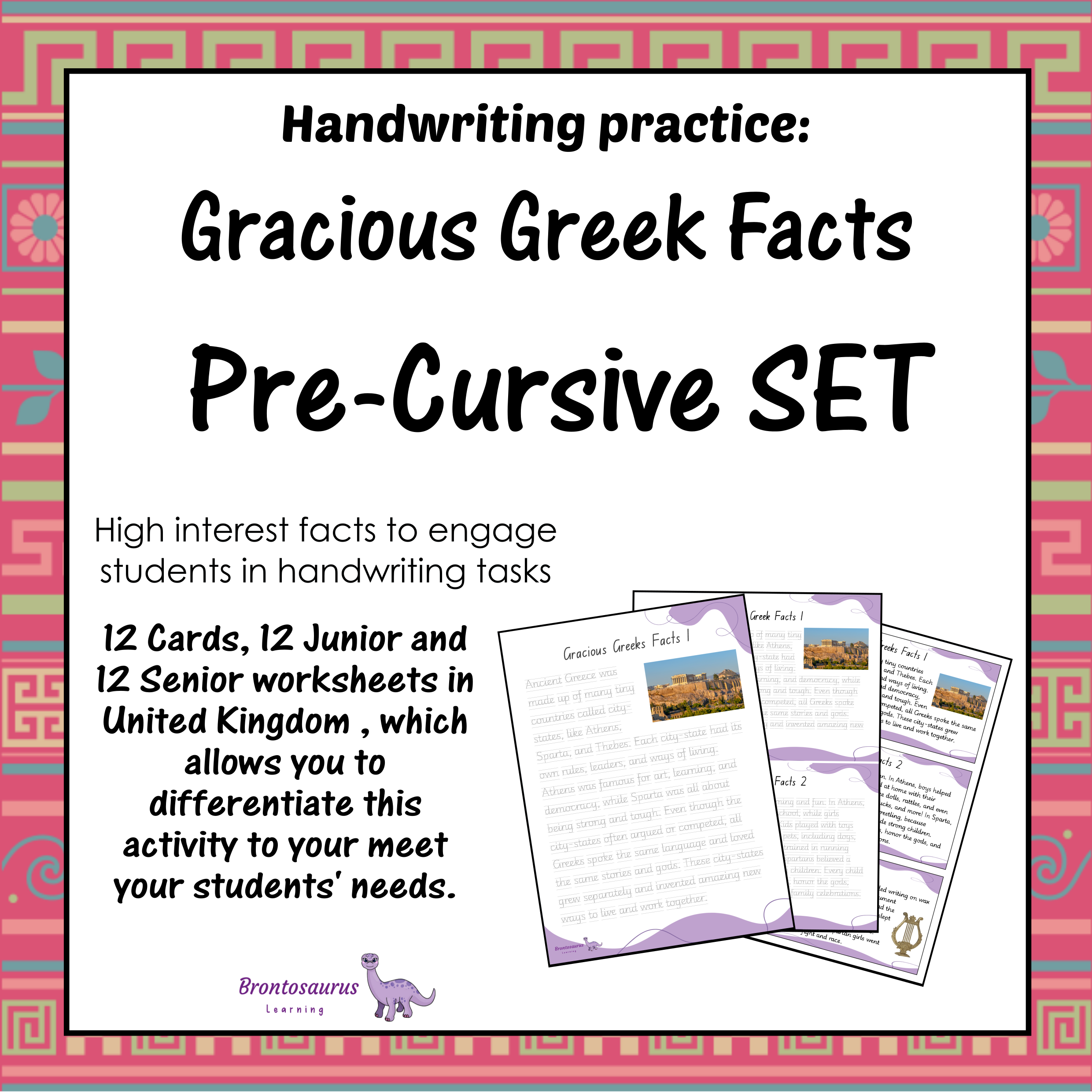 United Kingdom Ancient Civilisations 1 18 GREEK Pre-cursive Set cover image