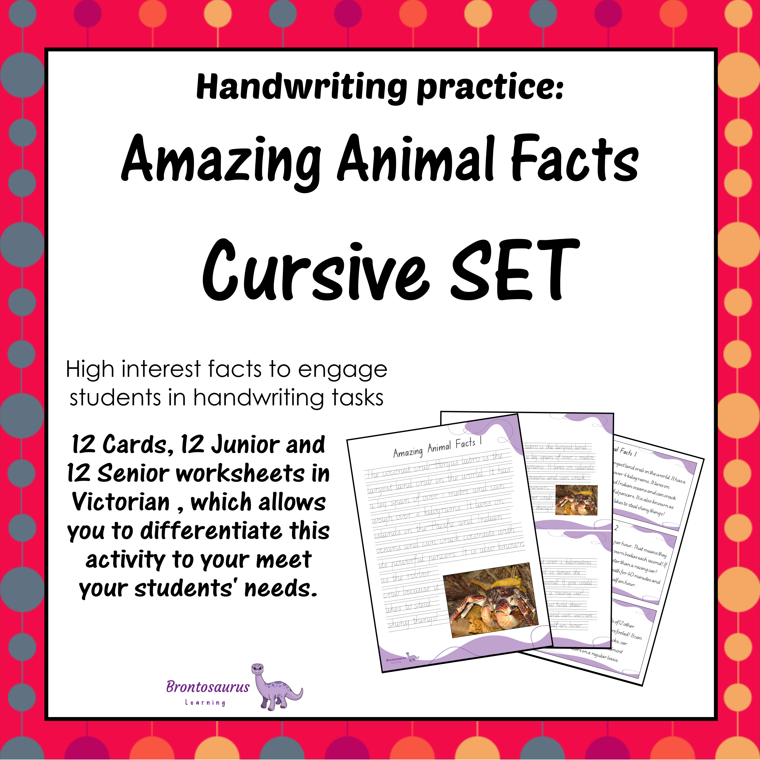 Animals Cursive Set cover image