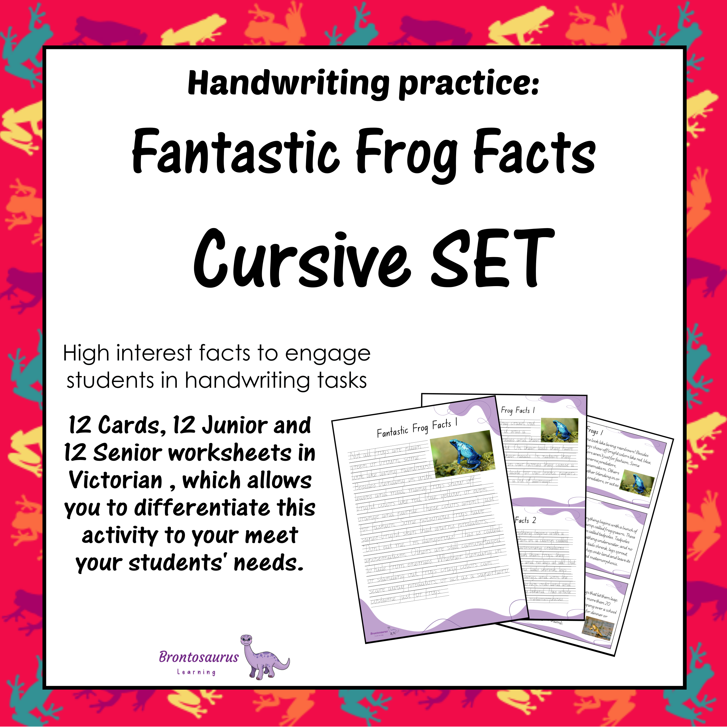 Frogs Cursive Set cover image