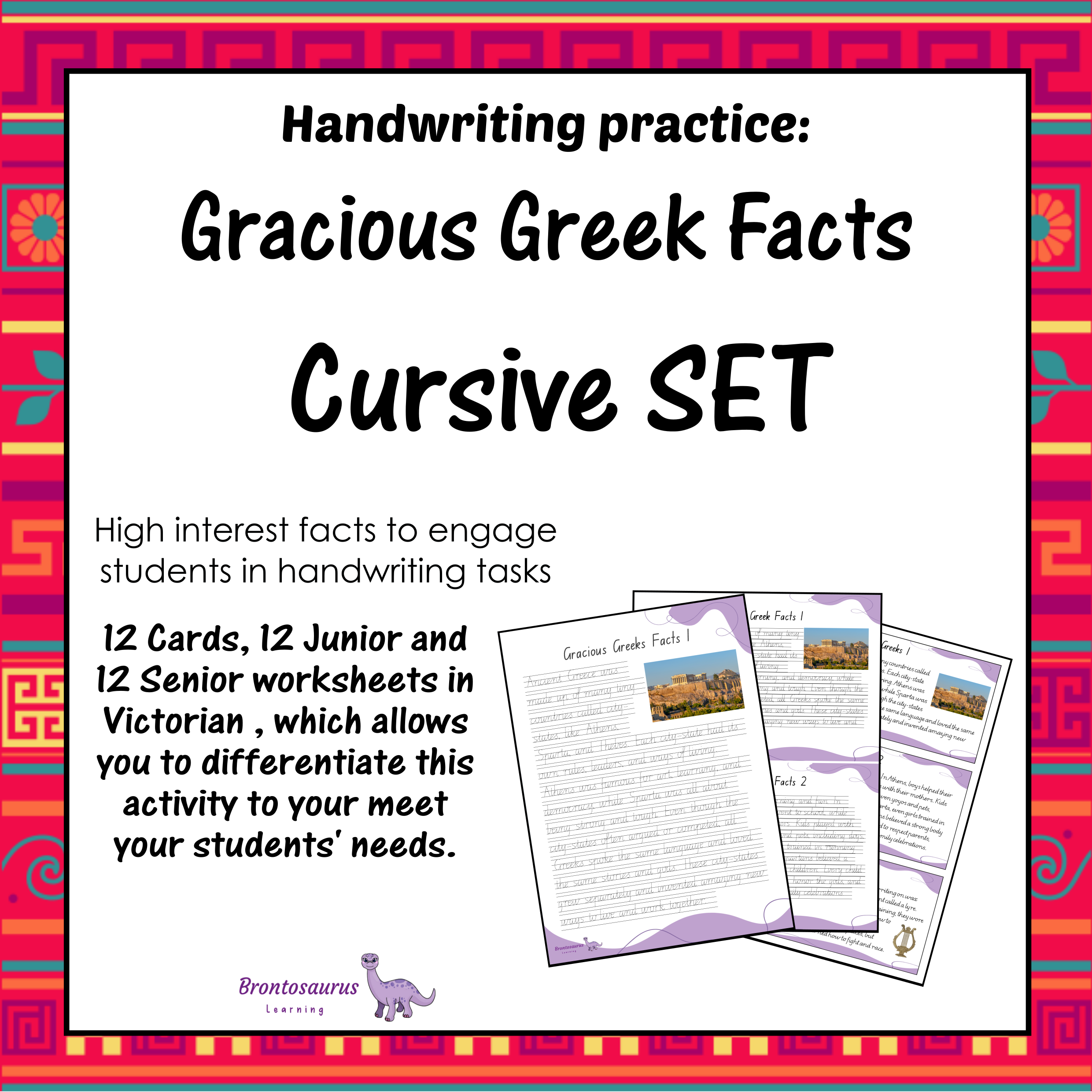 Victoria Ancient Civilisations 1 19 GREEK Cursive Set cover image