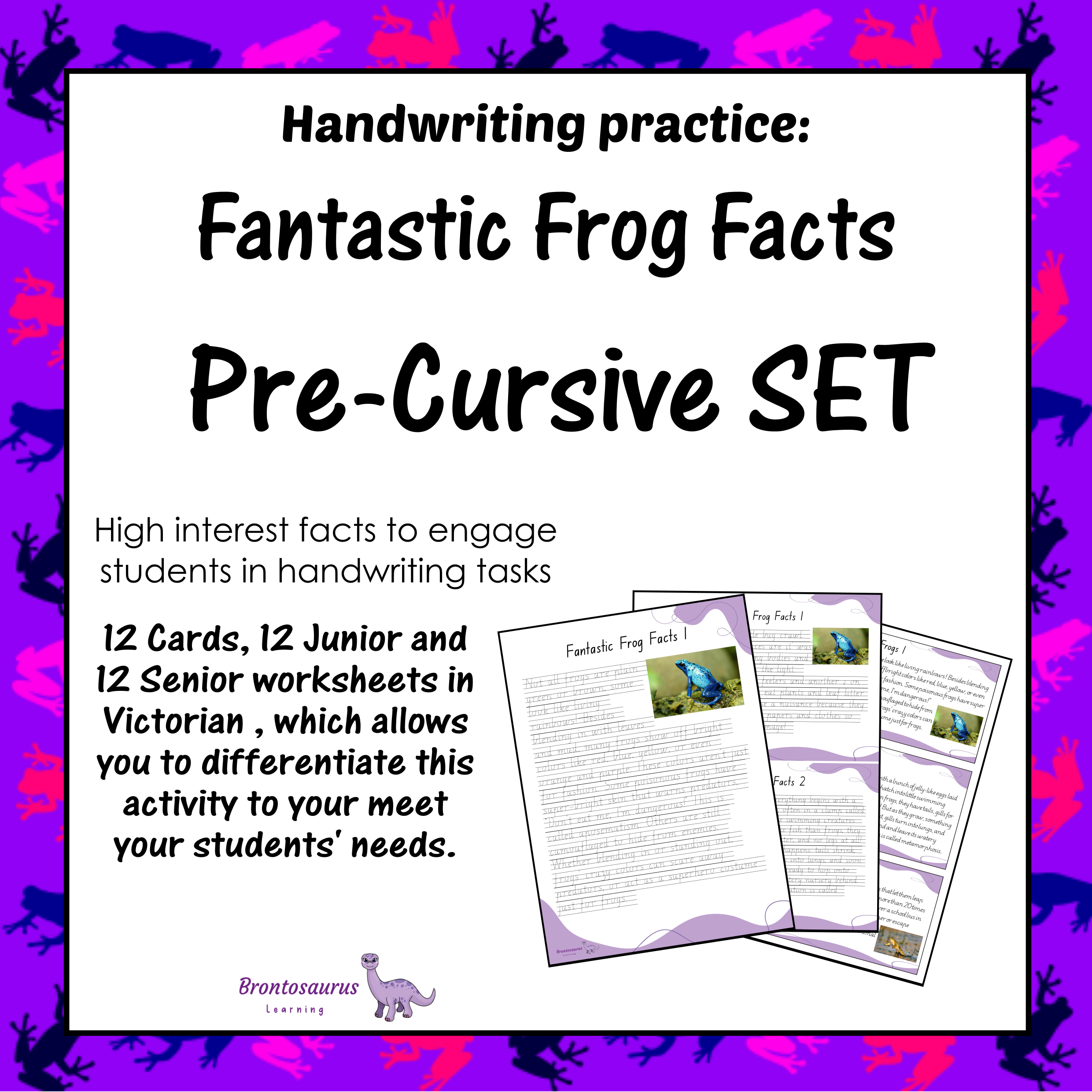 Frogs Pre-cursive Set cover image