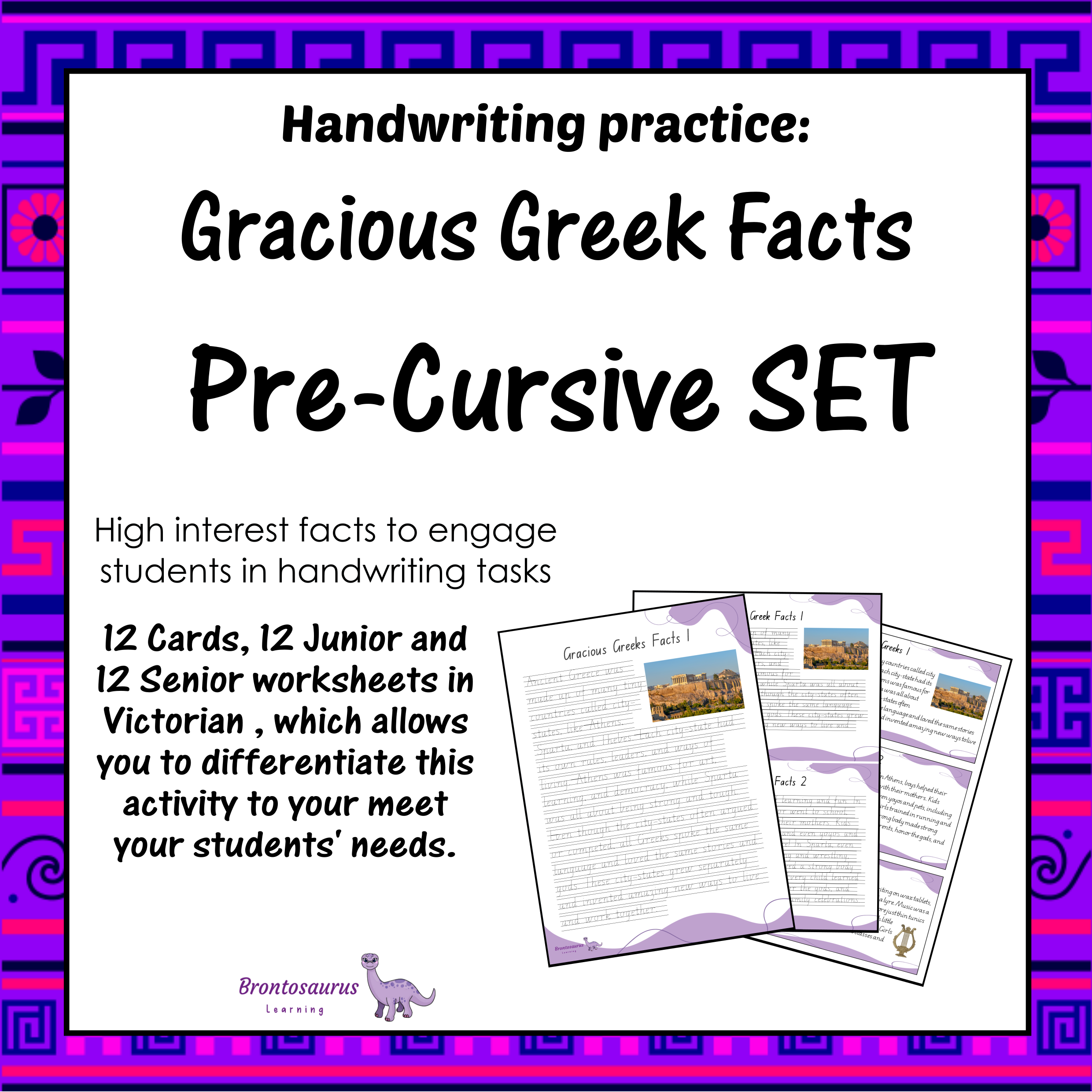 Victoria Ancient Civilisations 1 18 GREEK Pre-cursive Set cover image