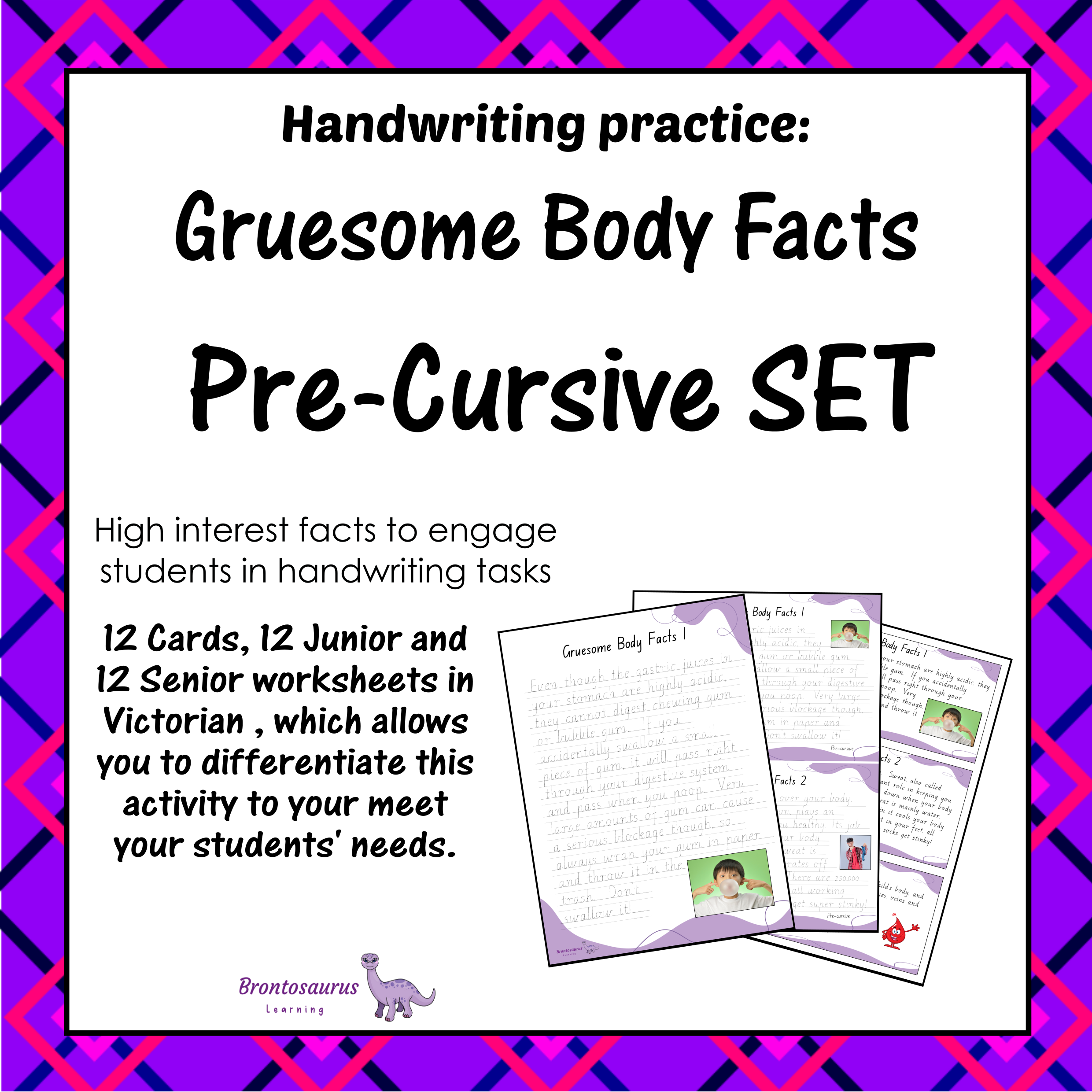 Gruesome Body Fact Pre-cursive Set cover image
