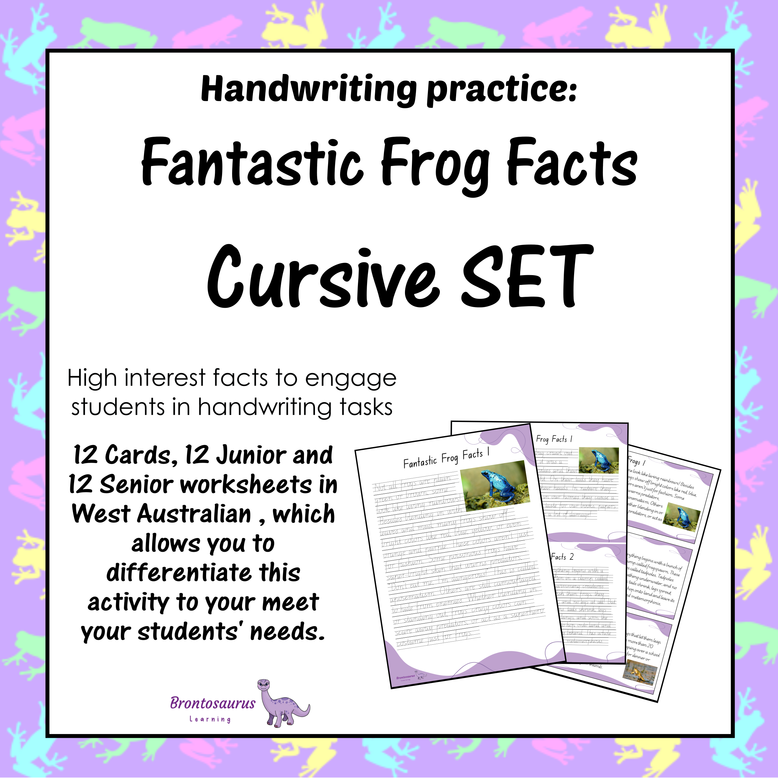 Frogs Cursive Set cover image