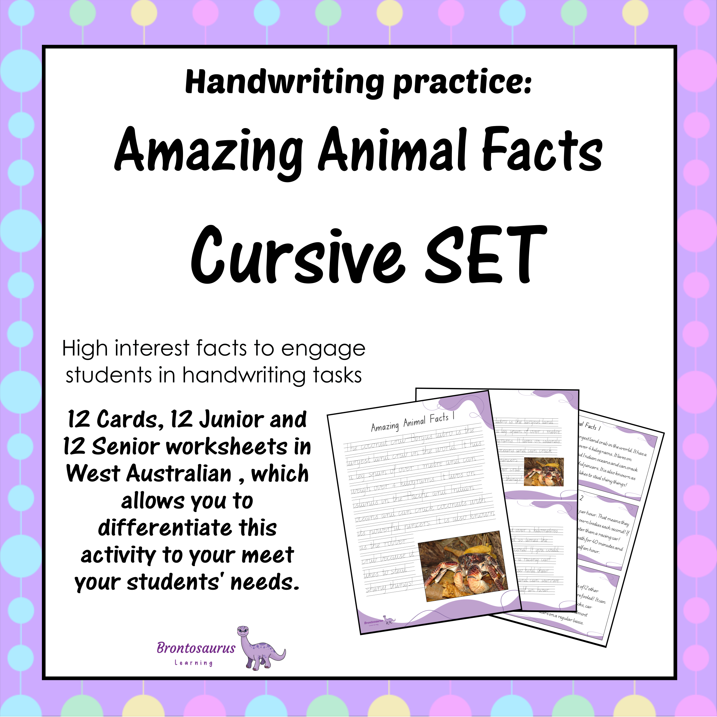Animals Cursive Set cover image