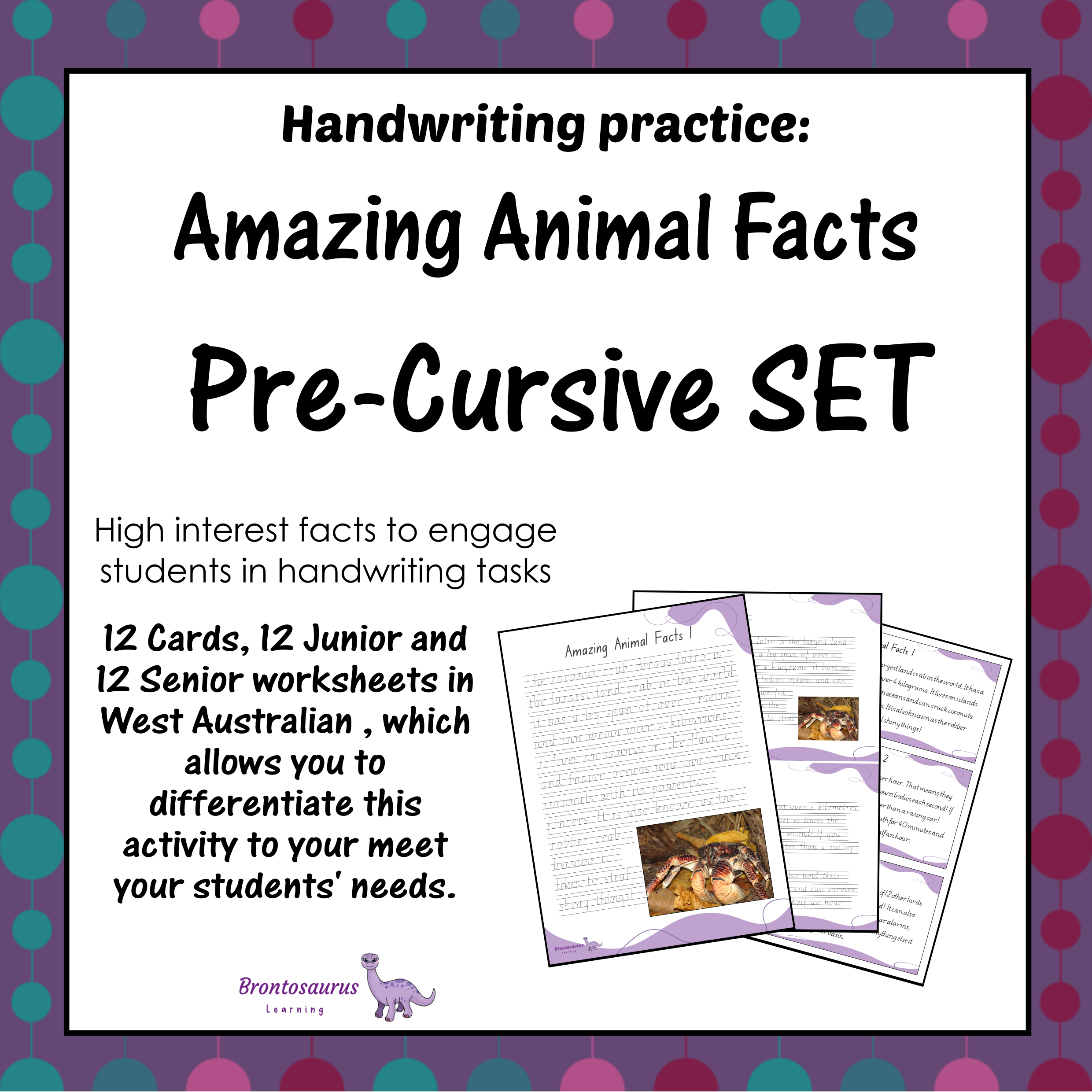 Animals Pre-cursive Set cover image