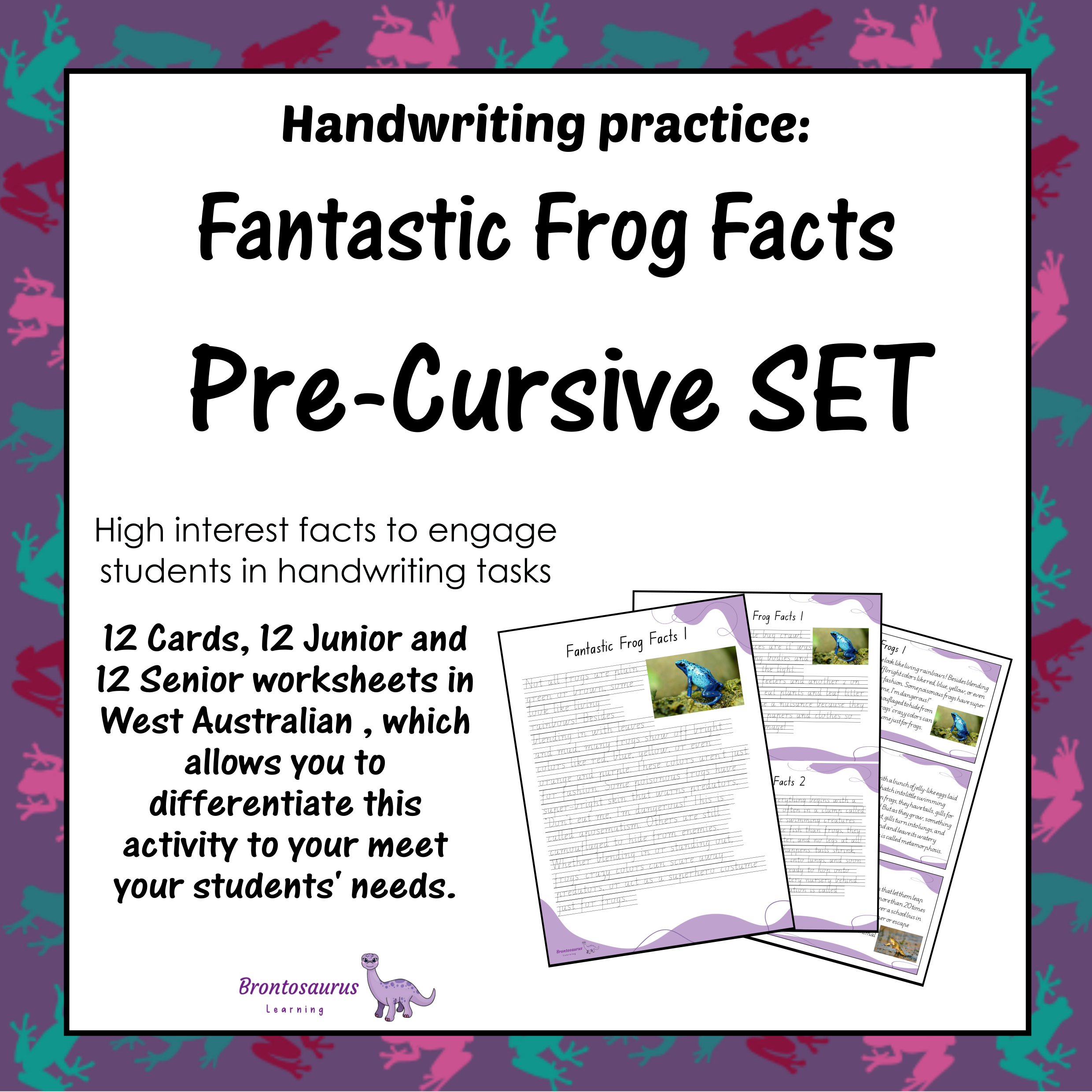 Frogs Pre-cursive Set cover image