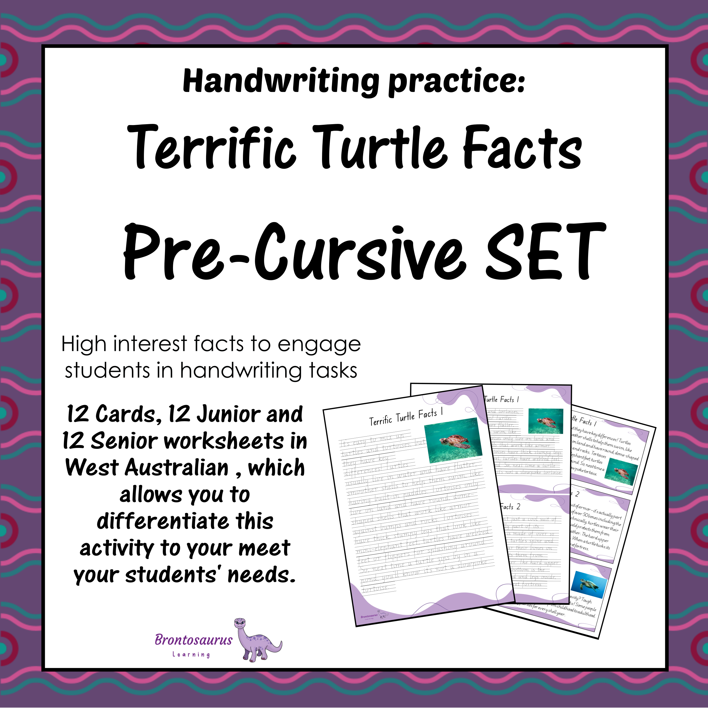 TURTLEs Pre-cursive Set cover image